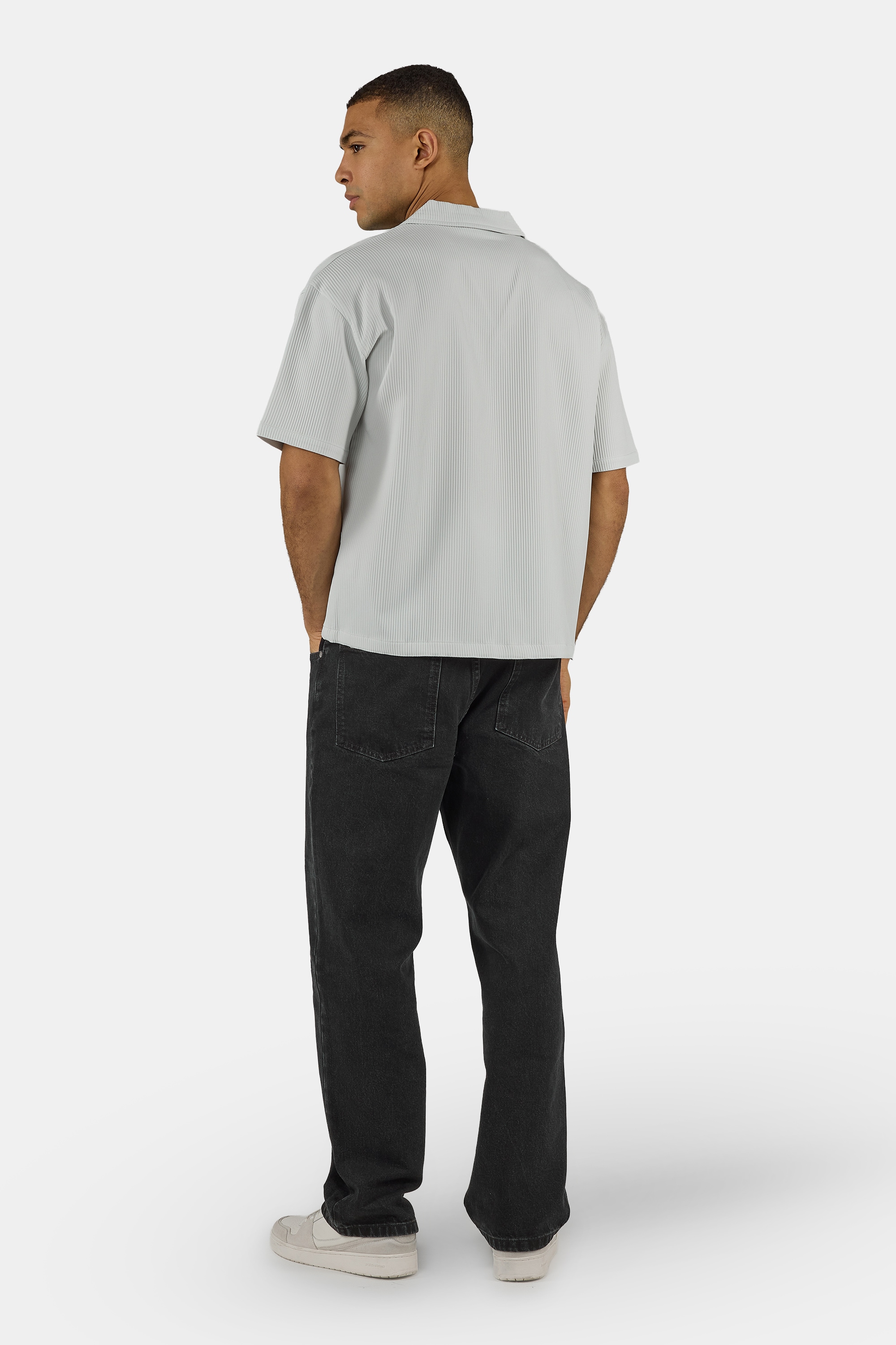 PEGADOR Chemise à manches courtes »TROY PLISSEE SUMMER SHIRT« mélange coton, coupe régulière