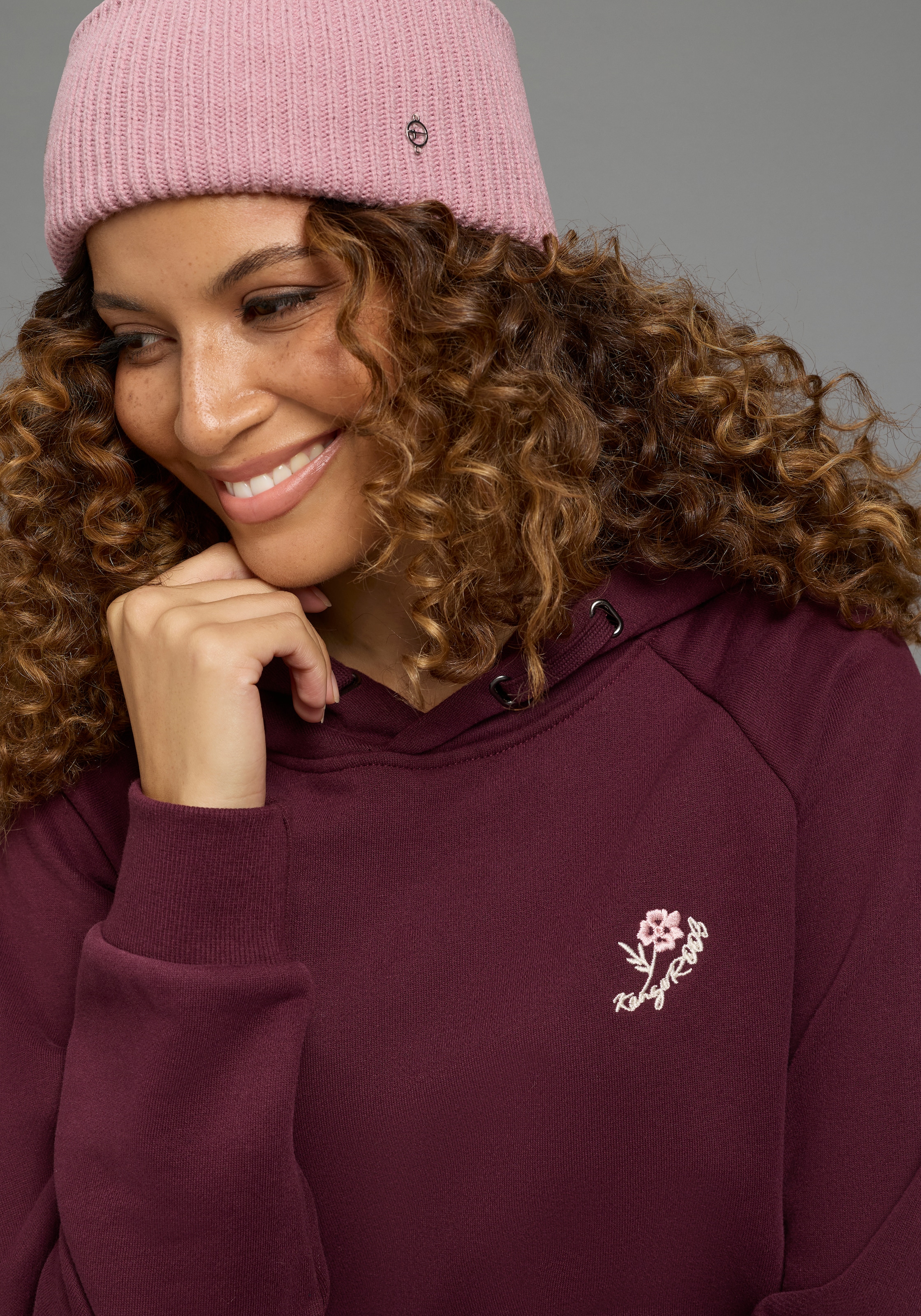 KangaROOS Robe 2 en 1 également en grandes tailles, manches longues, en sweat et tissu tissé
