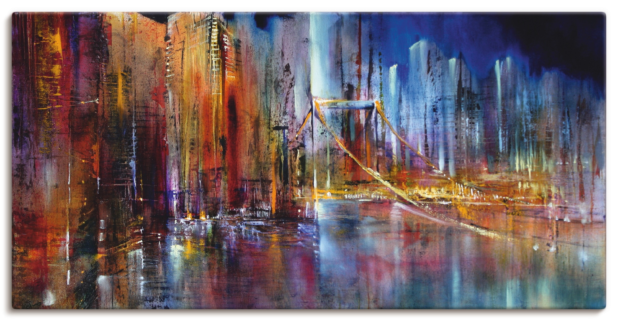 Image of Artland Leinwandbild "Stadtansicht I" Amerika 1 Stk. tlg. auf Holzrahmen gespannt