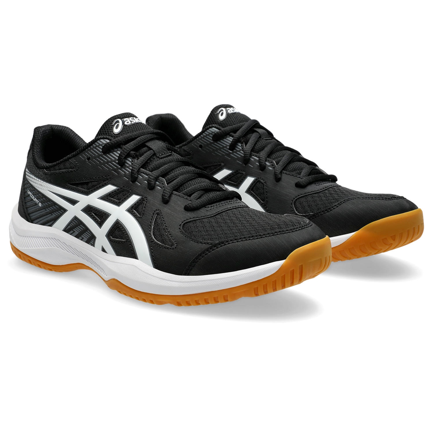 Asics, Herren, Hallenschuh »UPCOURT 6« besonders geeignet für Handball und Volleyball, schwarz, weiß, 41,5, Hochwertiger Hallenschuh von Asics
