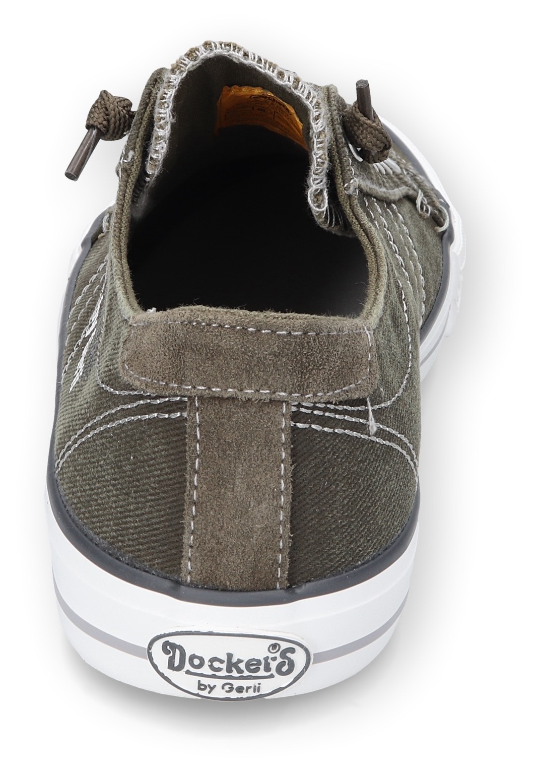 Dockers by Gerli Slip-On Sneaker  , Freizeitschuh, Retro Sneaker, Fake Schnürung, in cooler Jeansoptik