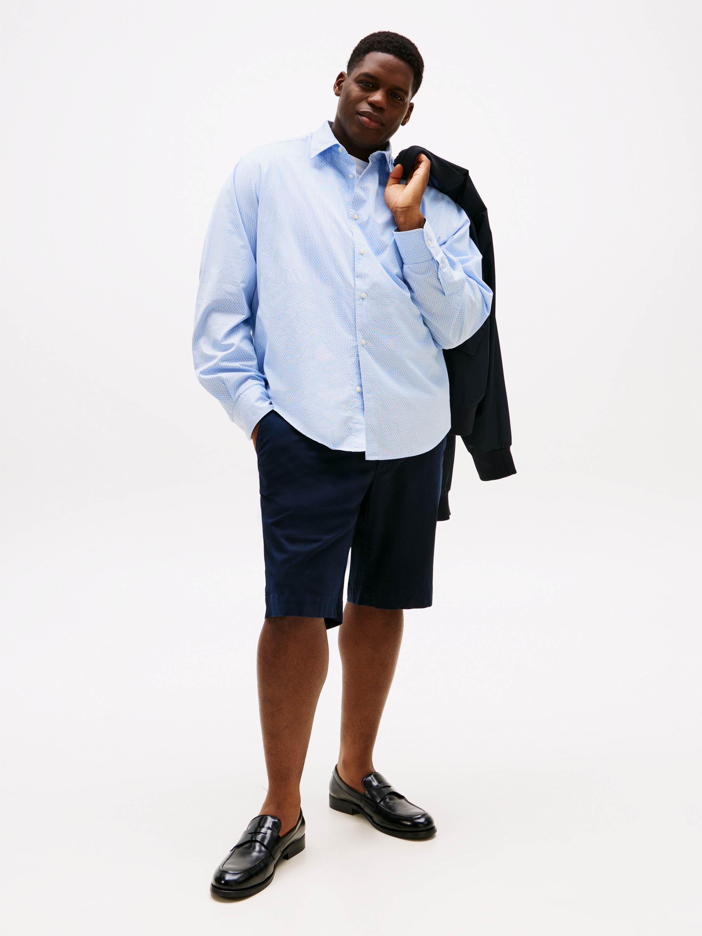 Tommy Hilfiger Big & Tall Langarmhemd »BT-FLEX POPLIN MINI PNT RF SRT-B«, Grosse Grössen