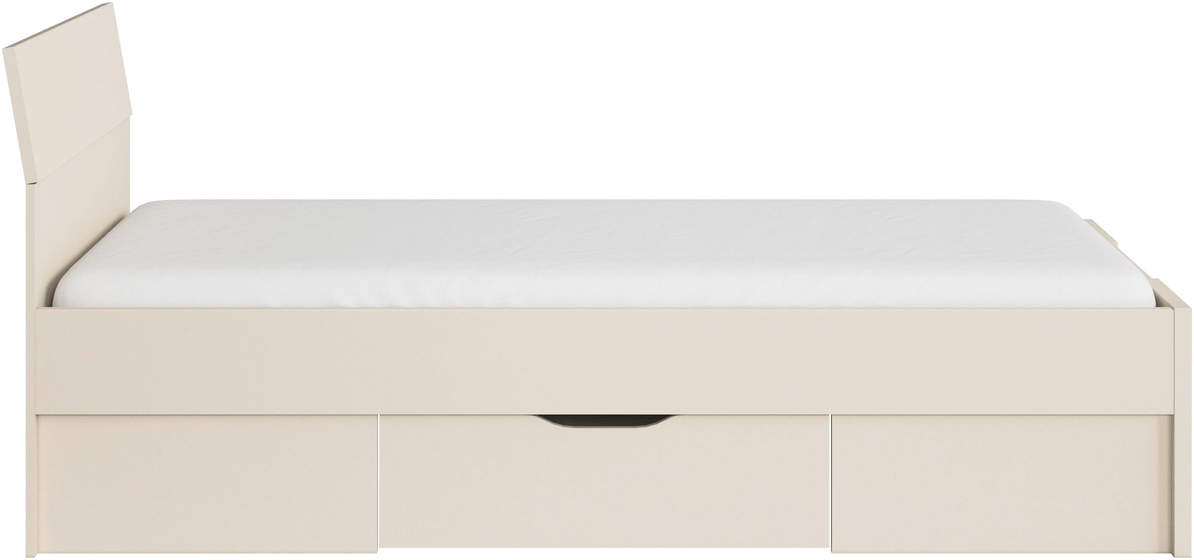 GOODproduct Bett »Schlafzimmermöbel Landhaus Einzelbett Doppelbett Stauraum MARLENE« Breite 90x200 cm oder 140x200 cm,  in 2 Breiten mit geräumigem Schubkasten MADE IN GERMANY