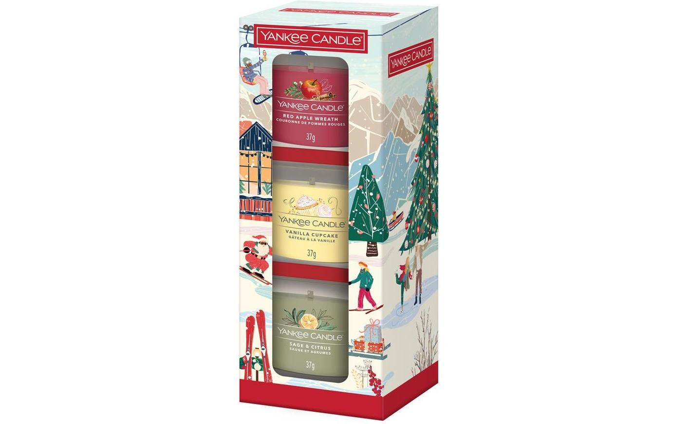 Yankee Candle Bougie parfumée »Kerzenglas Holiday Party 3 x 37 g«
