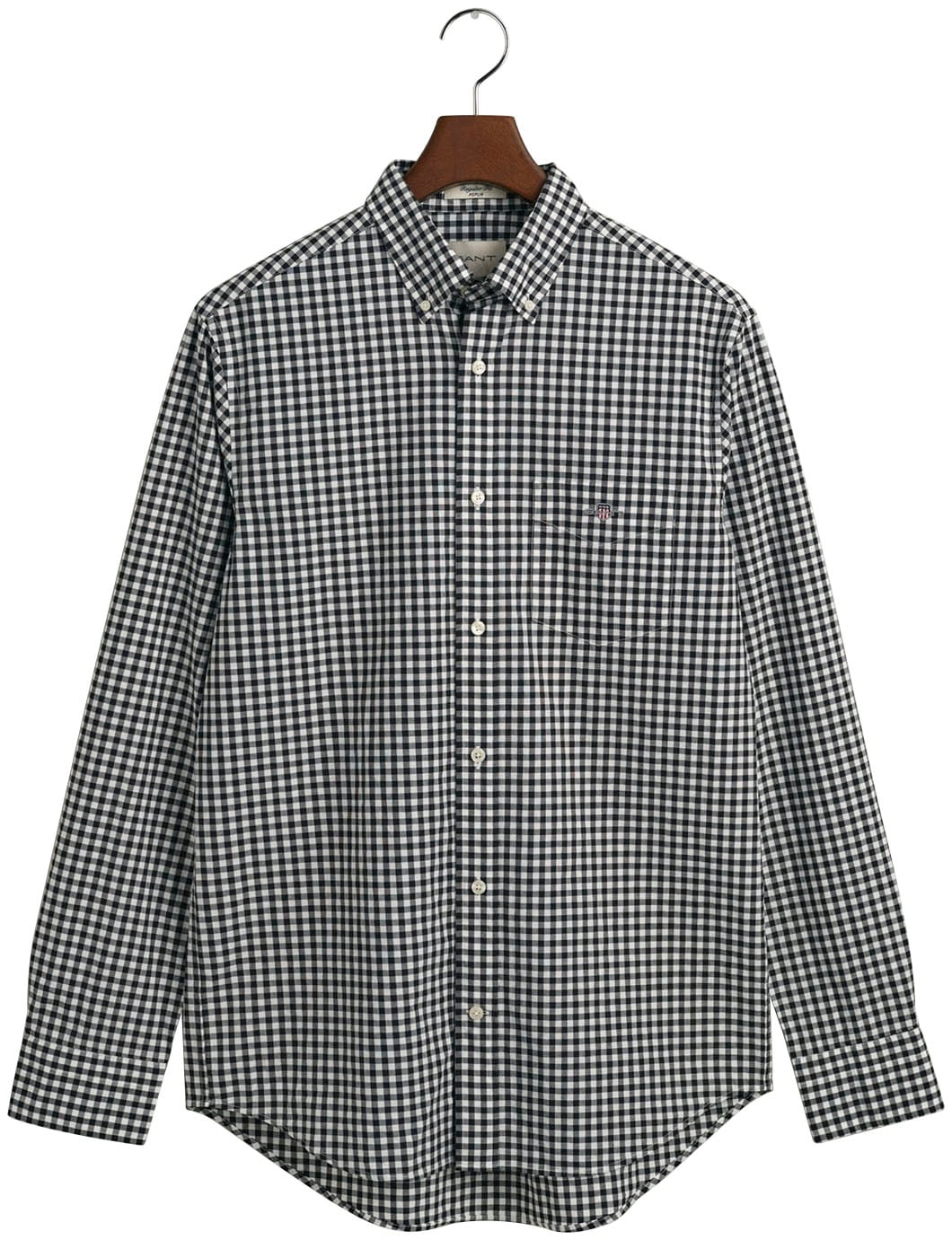 Gant Langarmhemd »REG POPLIN GINGHAM SHIRT«, mit Logostickerei auf der Brust