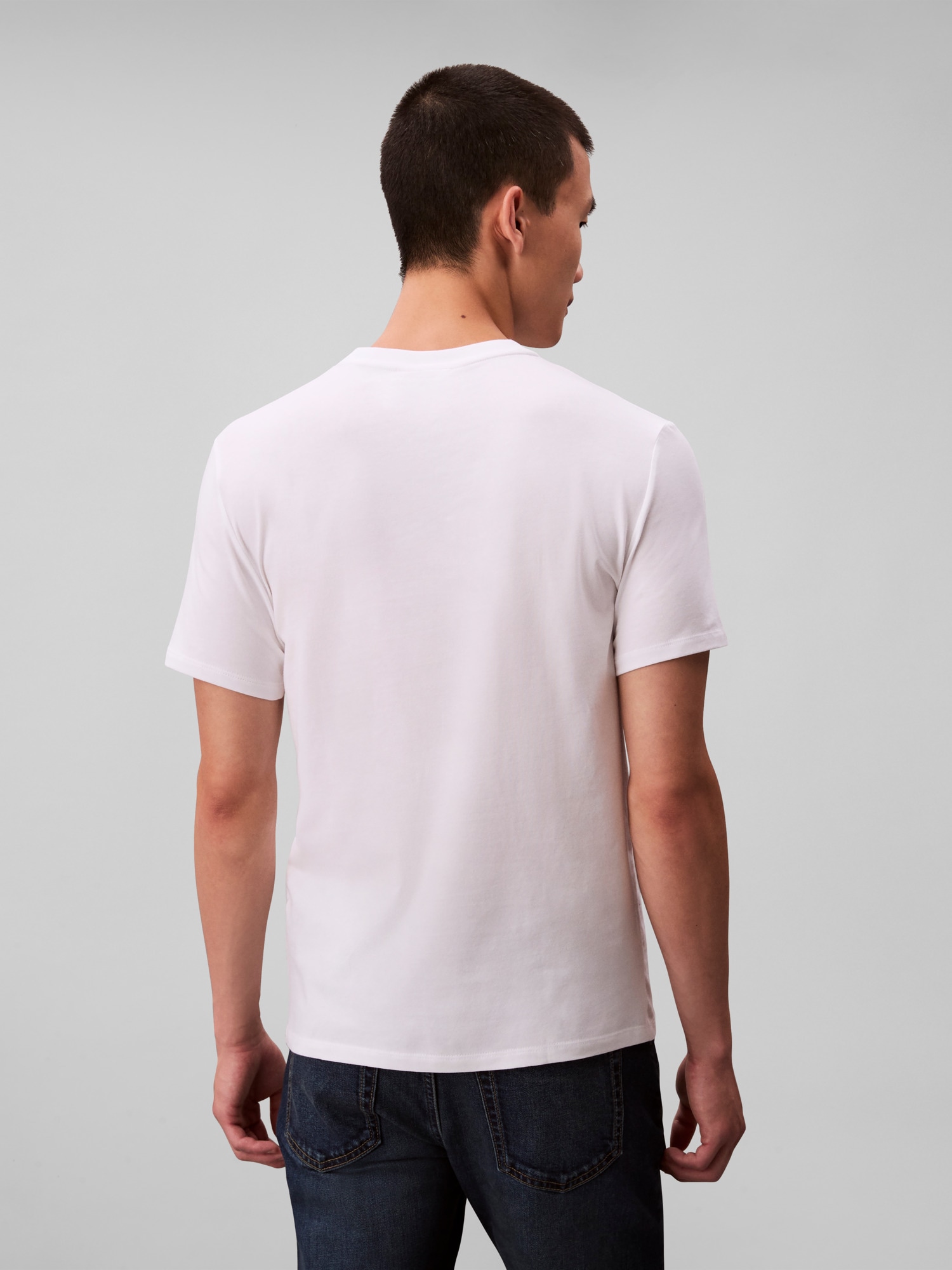 Calvin Klein T-Shirt »SS STRETCH COTTON SLIM TEE 2PK«, (Packung, 2 tlg.), Rundhalsausschnitt, slim fit