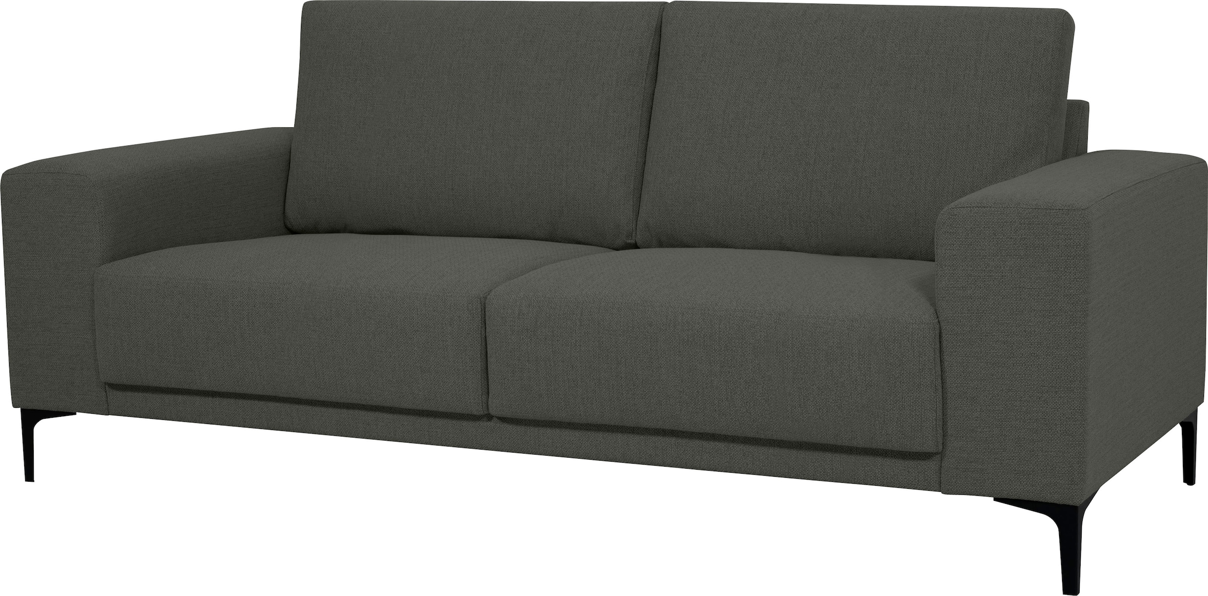 Places of Style 2-Sitzer »Xander«, Breite 164 cm, Webstoff, Soft-Touch Chenille, schwarze Metallfüsse