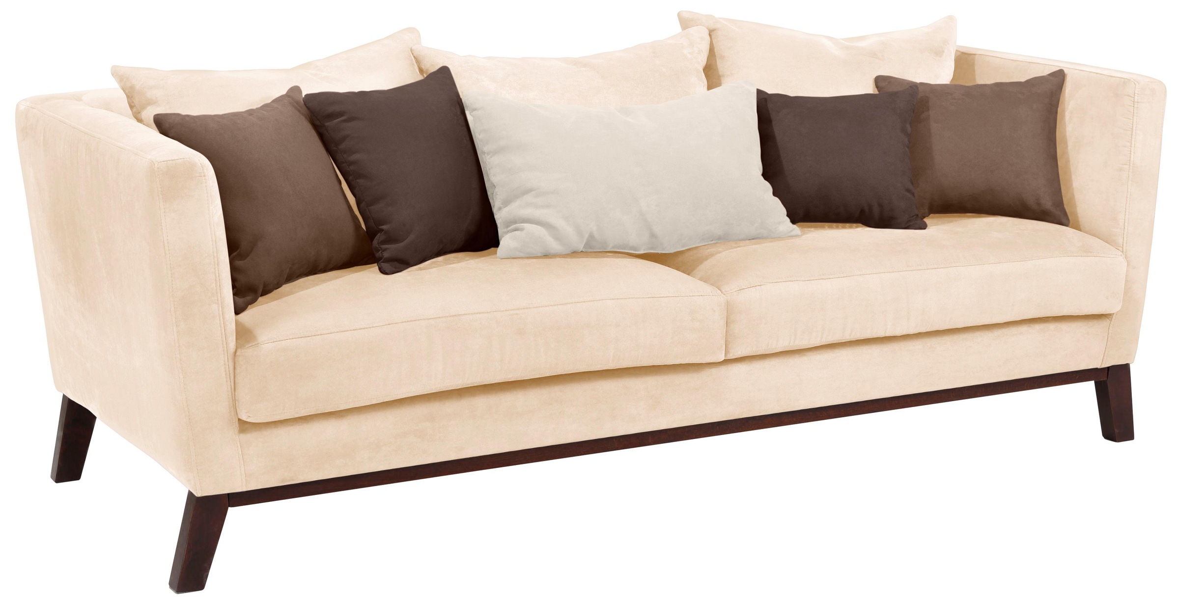 Image of Home affaire 3-Sitzer »Kim«, mit Holzbeinen und vielen losen Kissen bei Ackermann Versand Schweiz