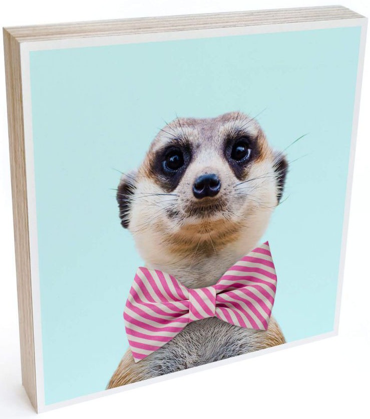 Image of Wall-Art Holzbild »Tischdeko Erdmännchen Holzbild«, (1 St.) bei Ackermann Versand Schweiz