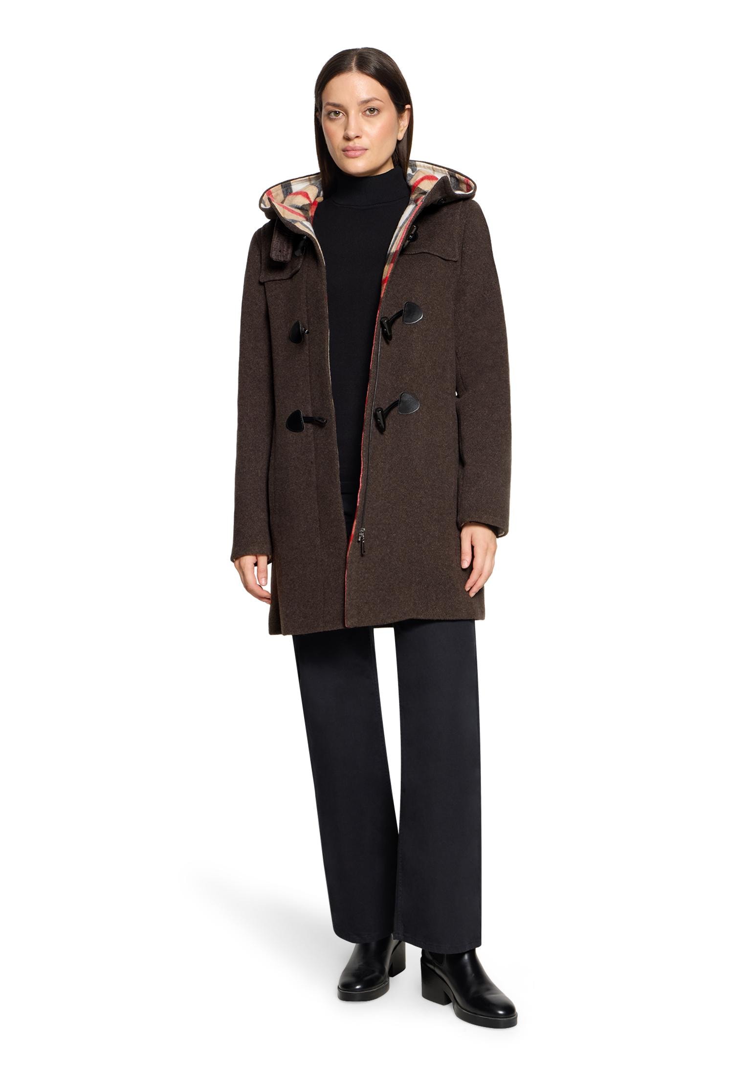 Gil Bret Dufflecoat duffle-coat avec capuche et doublure à carreaux
