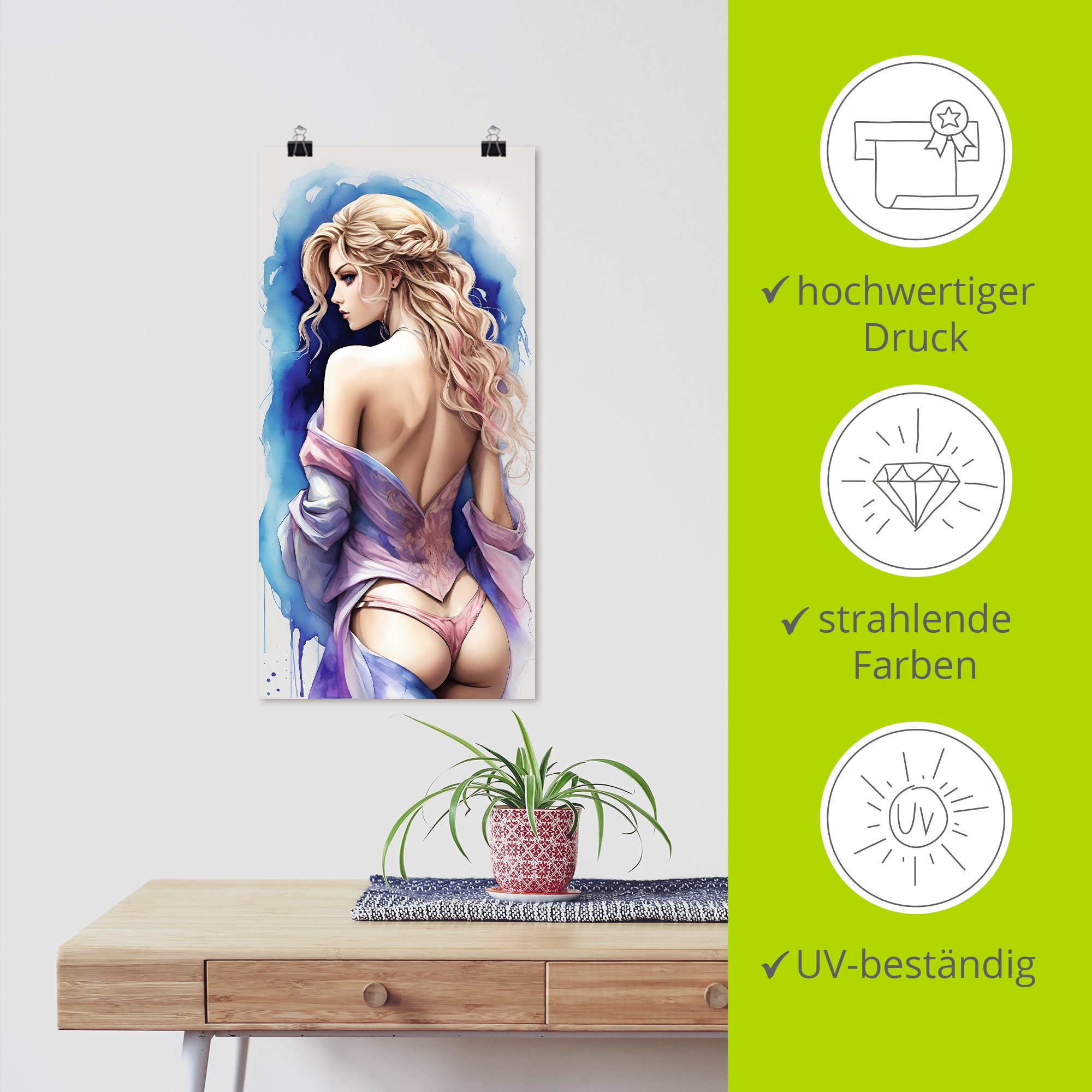 Artland Wandbild »Die Schönheit einer Frau VI« Erotische Bilder 1 Stk. tlg. als Alubild, Leinwandbild, Poster, Wandaufkleber in verschied. Grössen