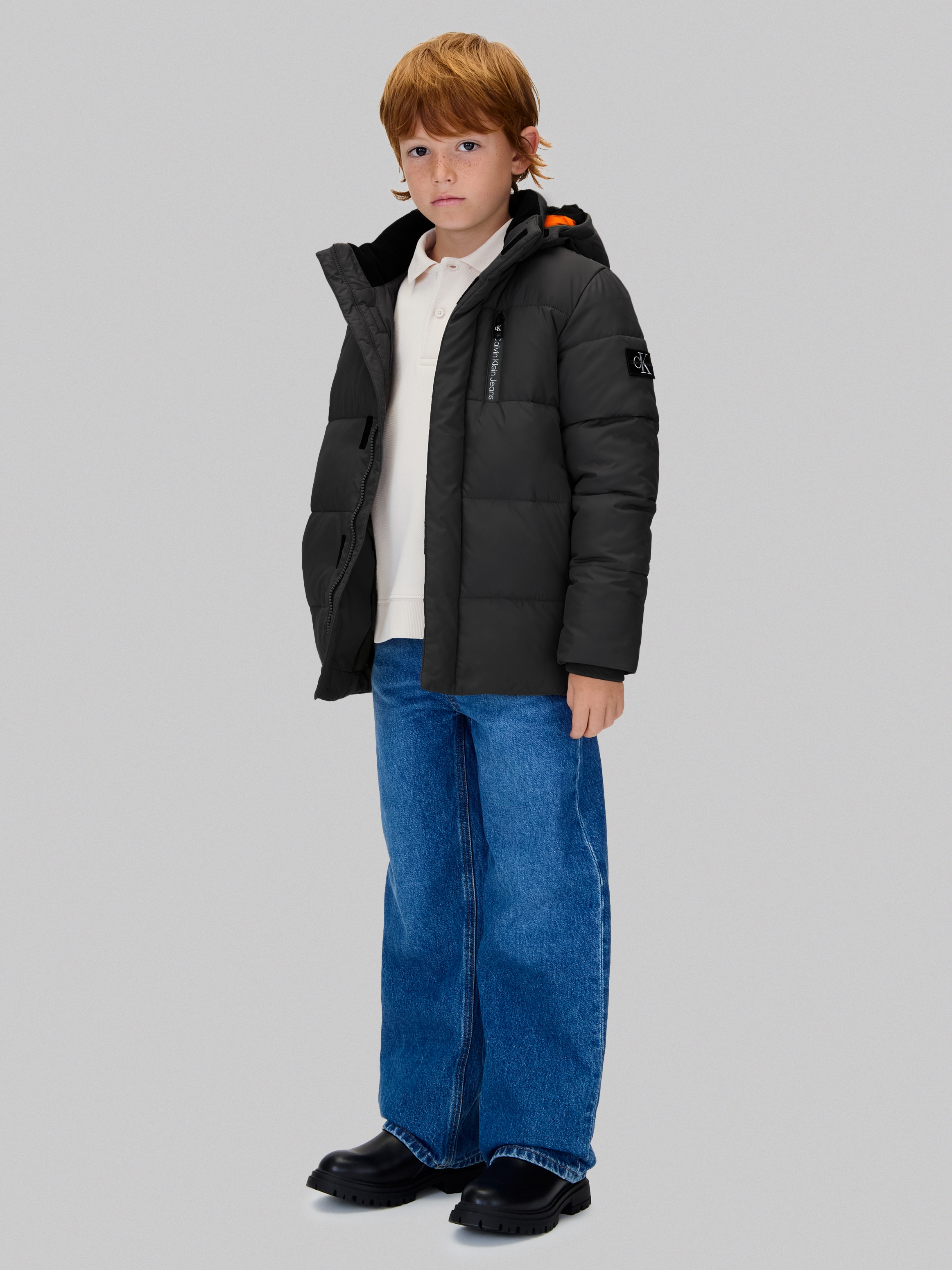 Image of Calvin Klein Jeans Winterjacke "ESSENTIAL PUFFER JACKET" mit Kapuze für Kinder bis 16 Jahre, mit abnehmbarer Kapuze