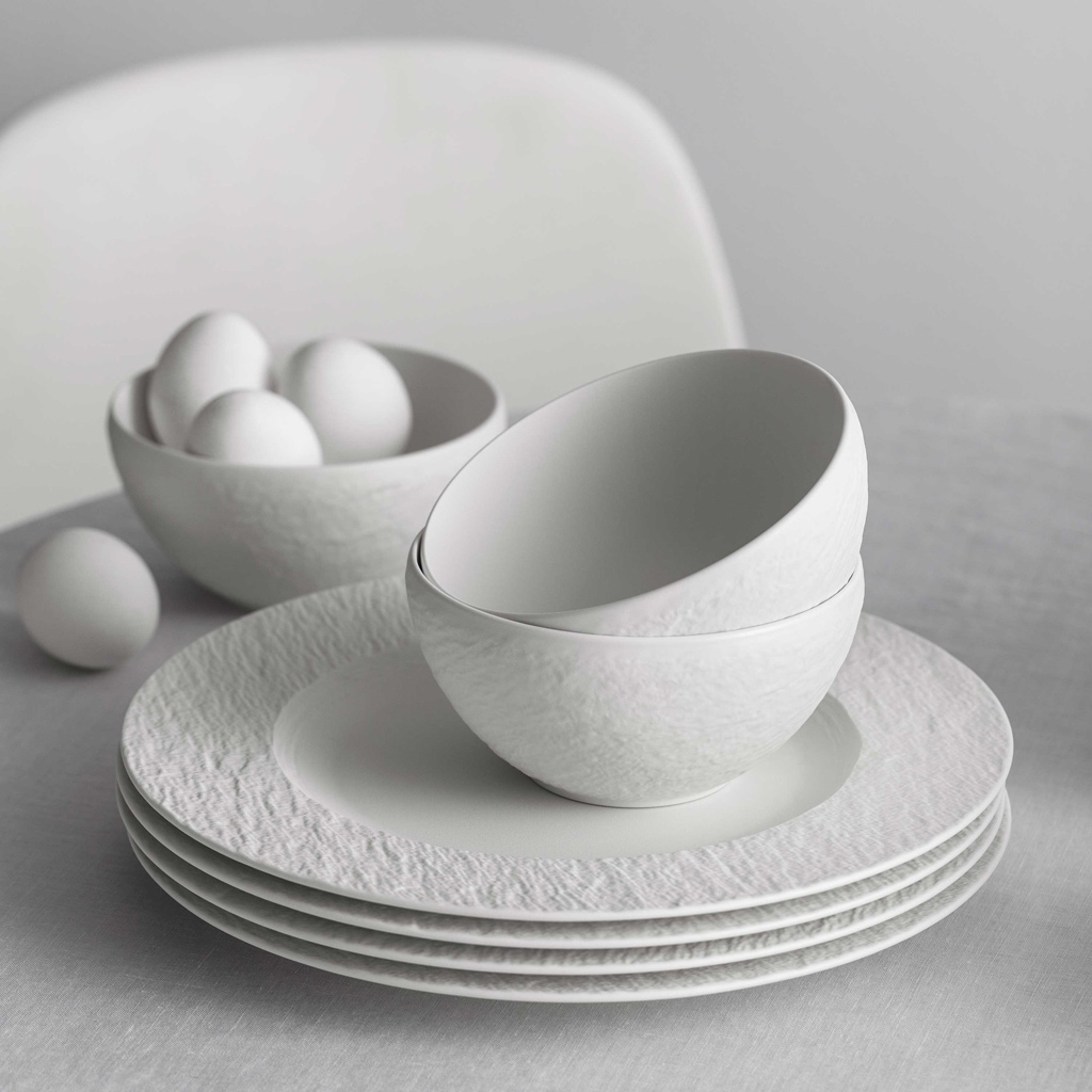 Villeroy & Boch Geschirr-Set »Manufacture Rock blanc« Made in Germany, Fine China Porzellan