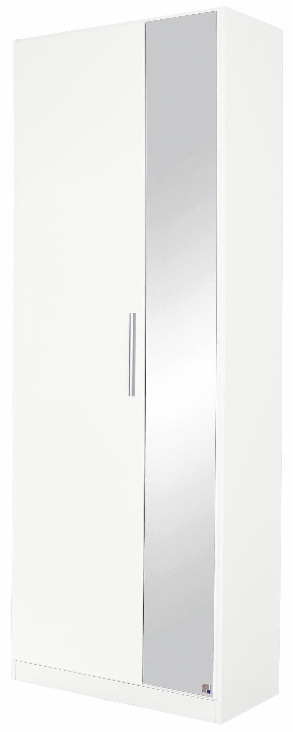 Image of rauch Garderobenschrank "Garderobe Drehtürenschrank Kleiderschrank Schrank Mehrzweck MINOSA" mit Spiegel, Breite 69 cm, ausziehbare Kleiderstange MADE IN GERMANY