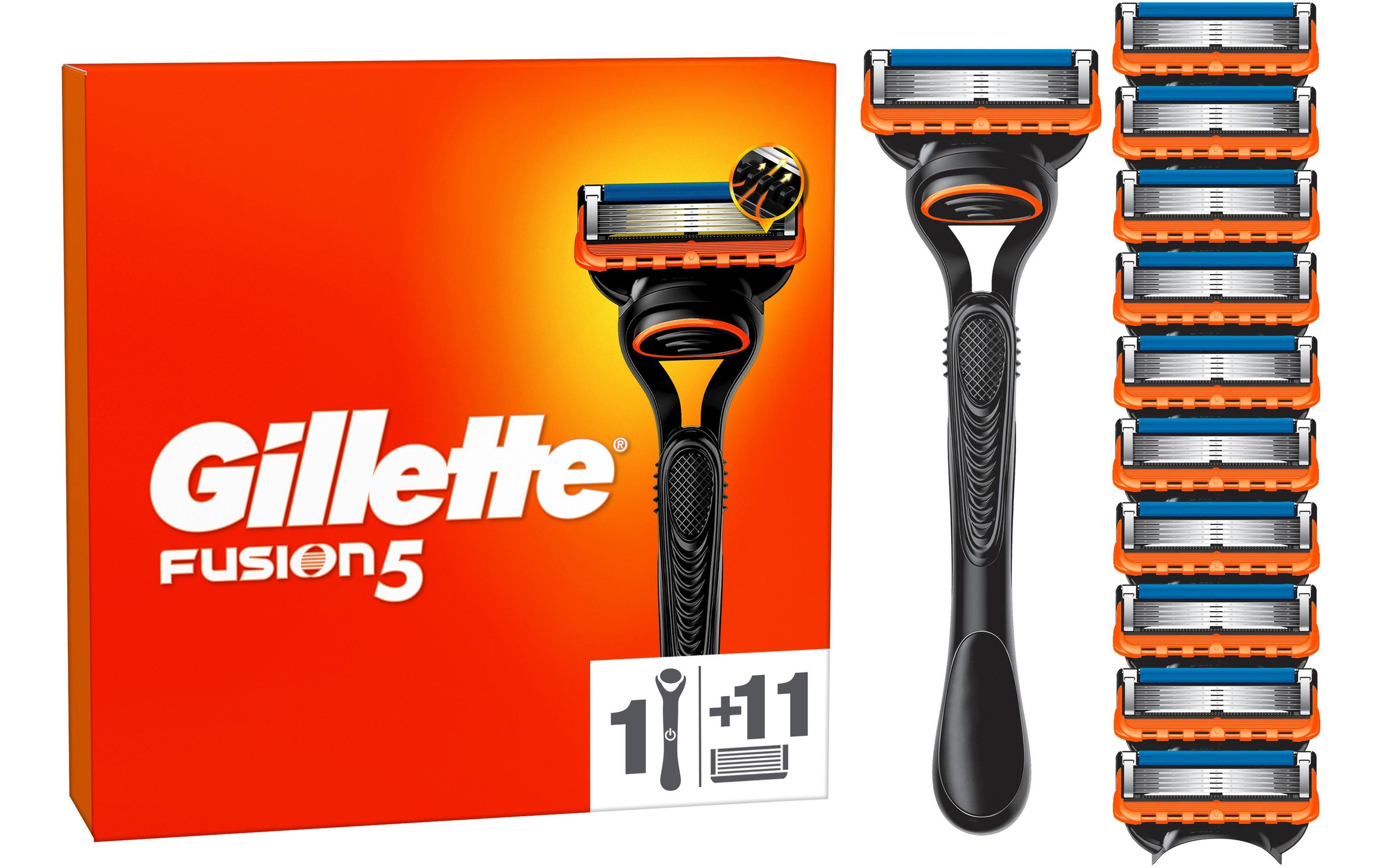 Image of Gillette Nassrasierer "Gillette Fusion5 11er + Handstück"