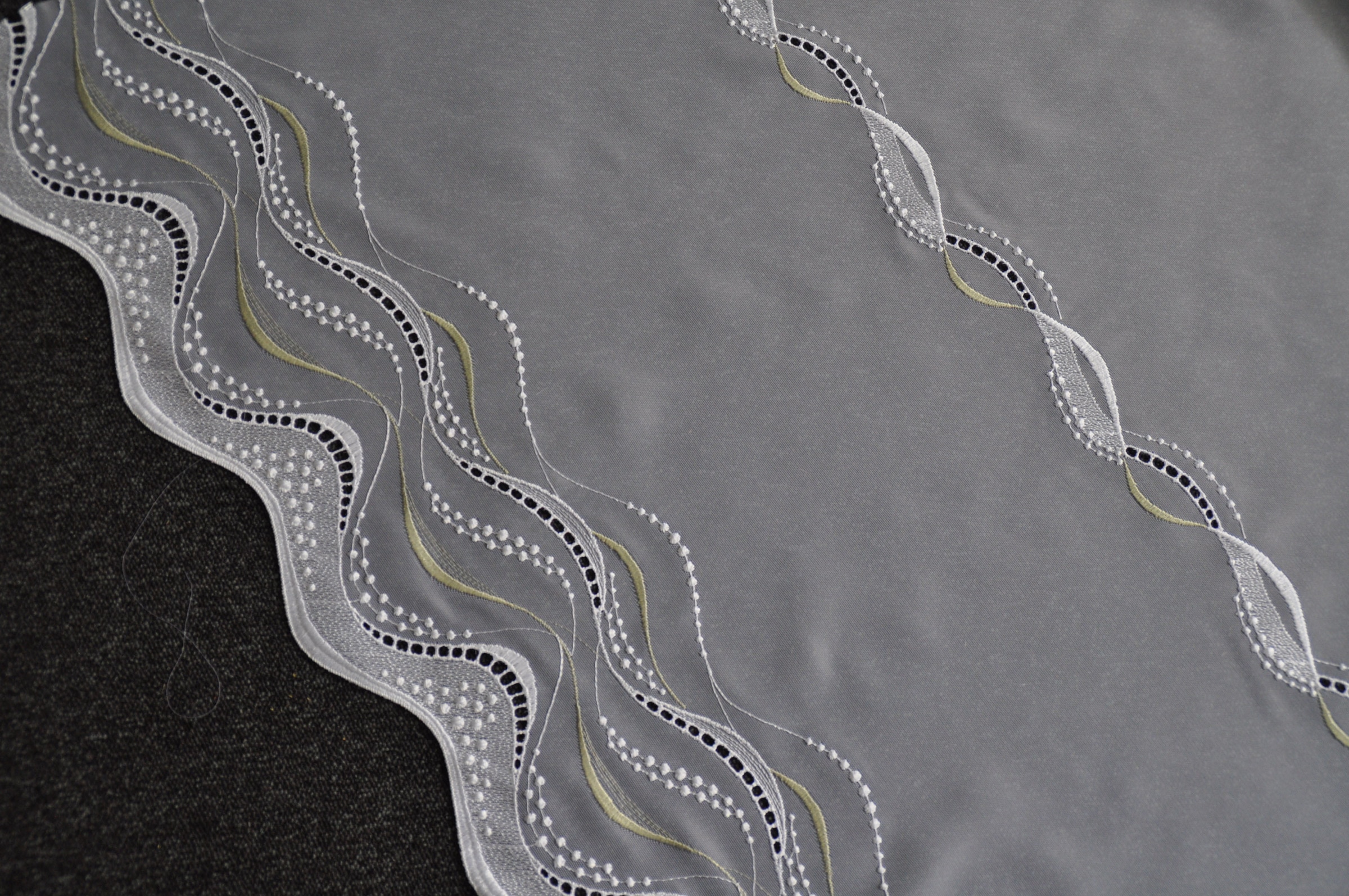 Stickereien Plauen Rideau »Düne« Bande de smocks 1 cuis tlg.