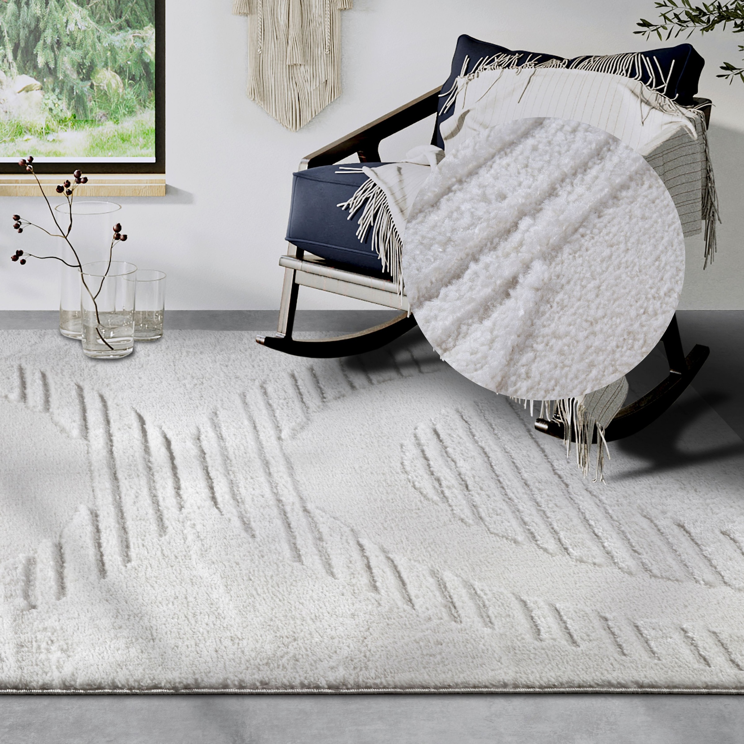 Image of ELLE DECORATION Designteppich "Bartoux" rechteckig 18 mm Höhe Hochflor, Shaggy, Läufer, weich, Langflor, modern, Hoch Tief Effekt