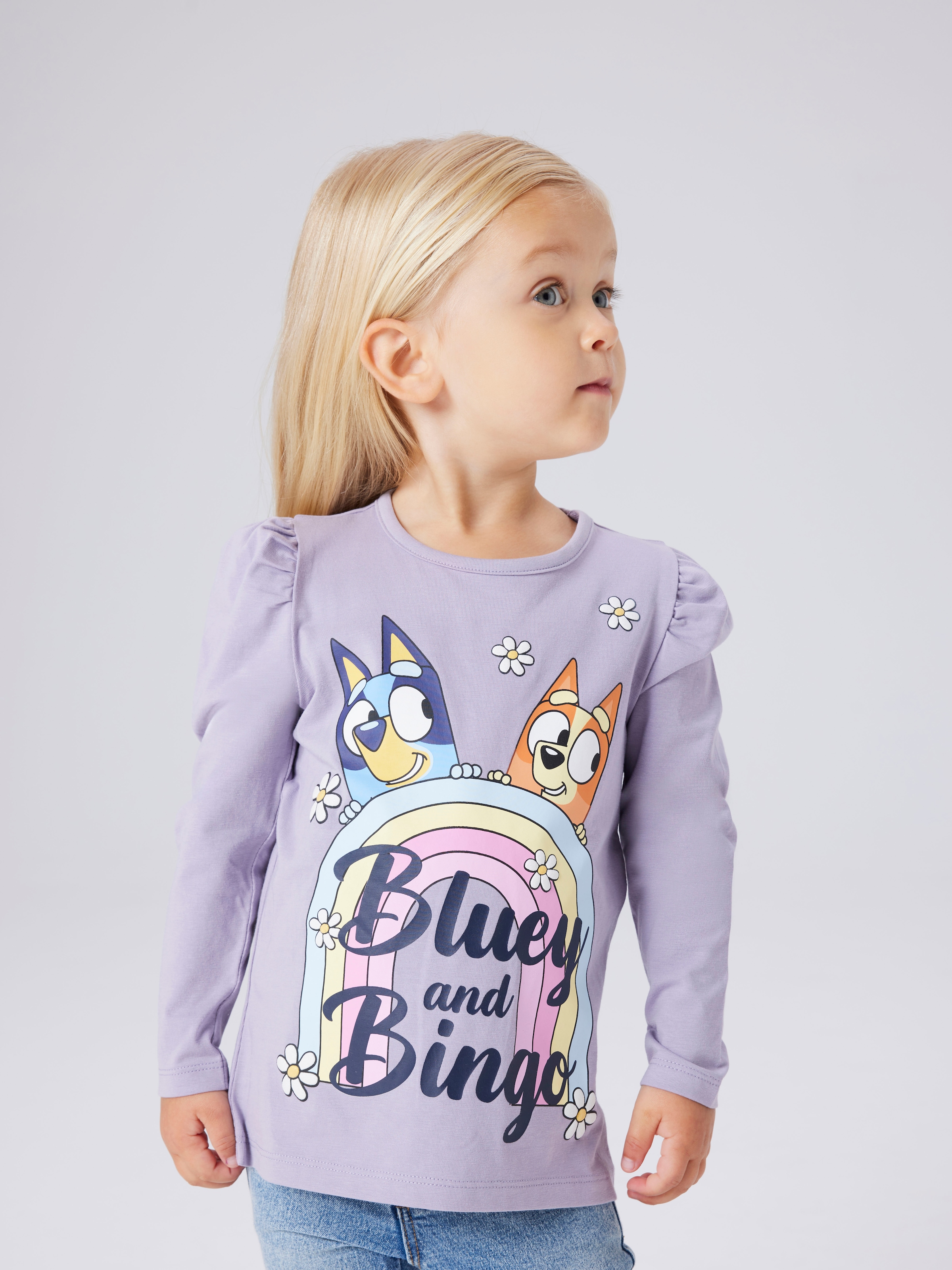 Name It Langarmshirt »NMFJESSIE BLUEY LS TOP BOX NOOS SKY«