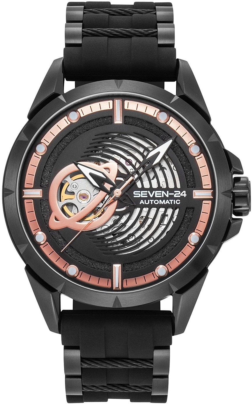 Image of SEVEN-24 Automatikuhr »Seven-24 Saturn Rosé Rubber, SV1259JSB-04« bei Ackermann Versand Schweiz