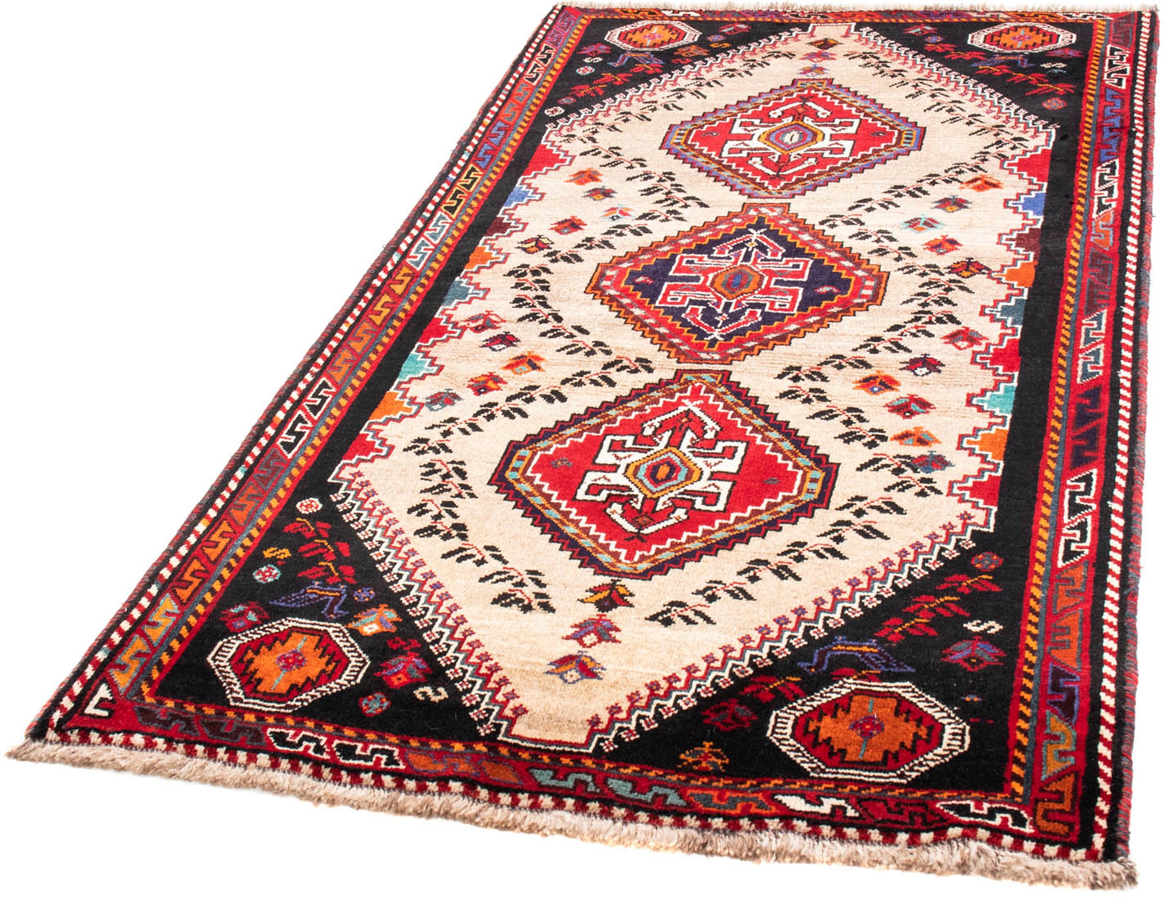 Image of morgenland Orientteppich »Perser - Nomadic - 175 x 103 cm - beige«, rechteckig, 10 mm Höhe, Wohnzimmer, Handgeknüpft, Einzelstück mit Zertifikat bei Ackermann Versand Schweiz