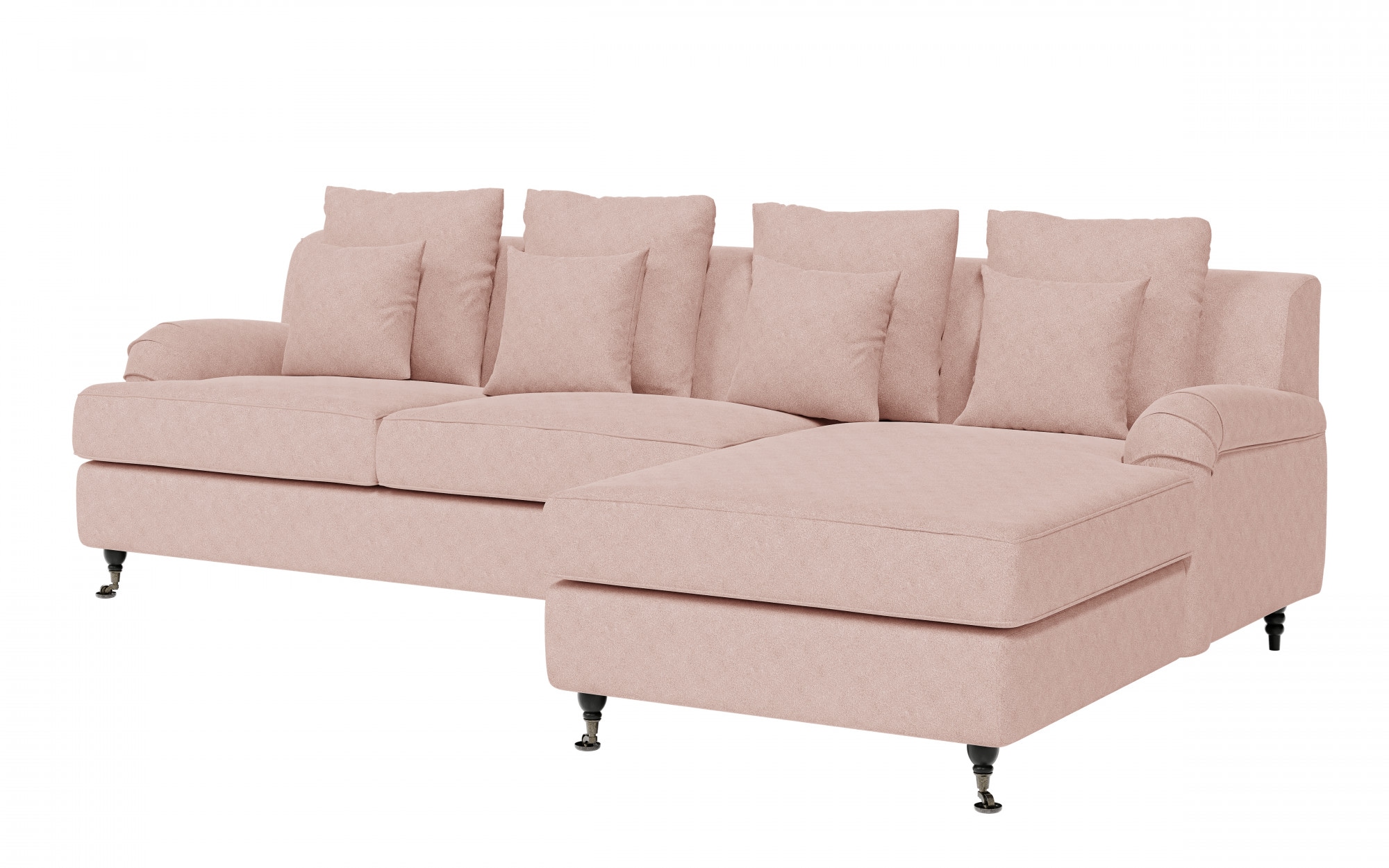 Guido Maria Kretschmer Home&Living Ecksofa »NORIN L-Form«, zwei Fussarten: vorne - Rollen, hinten - Holzfüsse