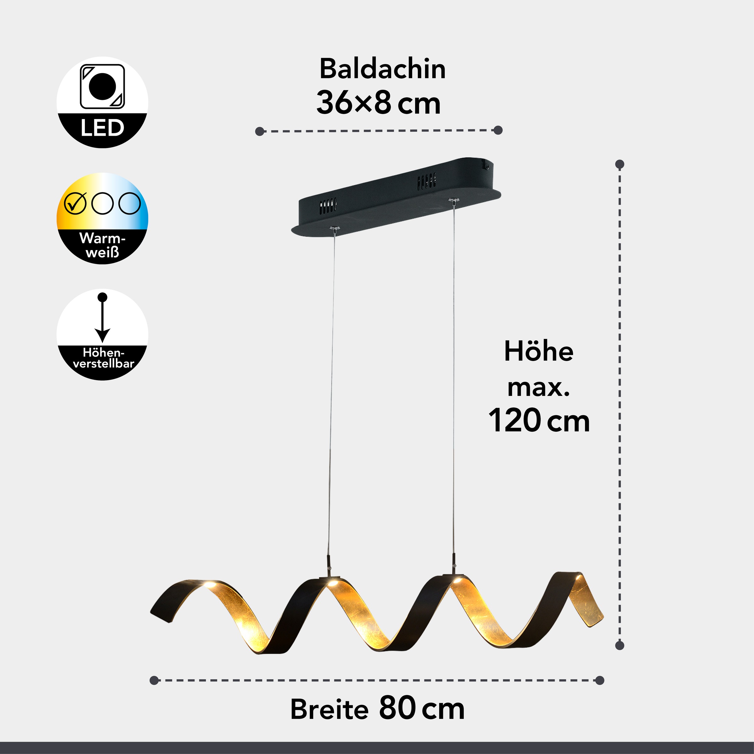 ECO-LIGHT LED Pendelleuchte »HELIX«, Leuchtmittel LED-Modul | LED fest integriert