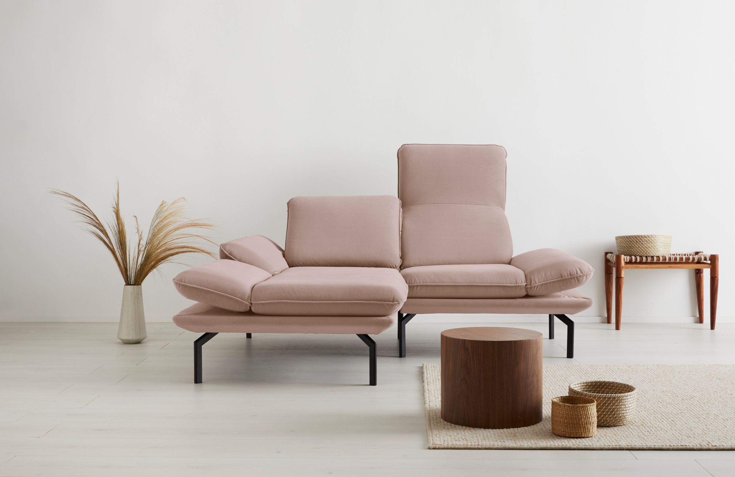 Image of GOODproduct Ecksofa »Bennid«, Wahlweise mit Arm- und Rückenfunktion, alle Stoffe aus recyceltem Material, hohe Metallbeine bei Ackermann Versand Schweiz