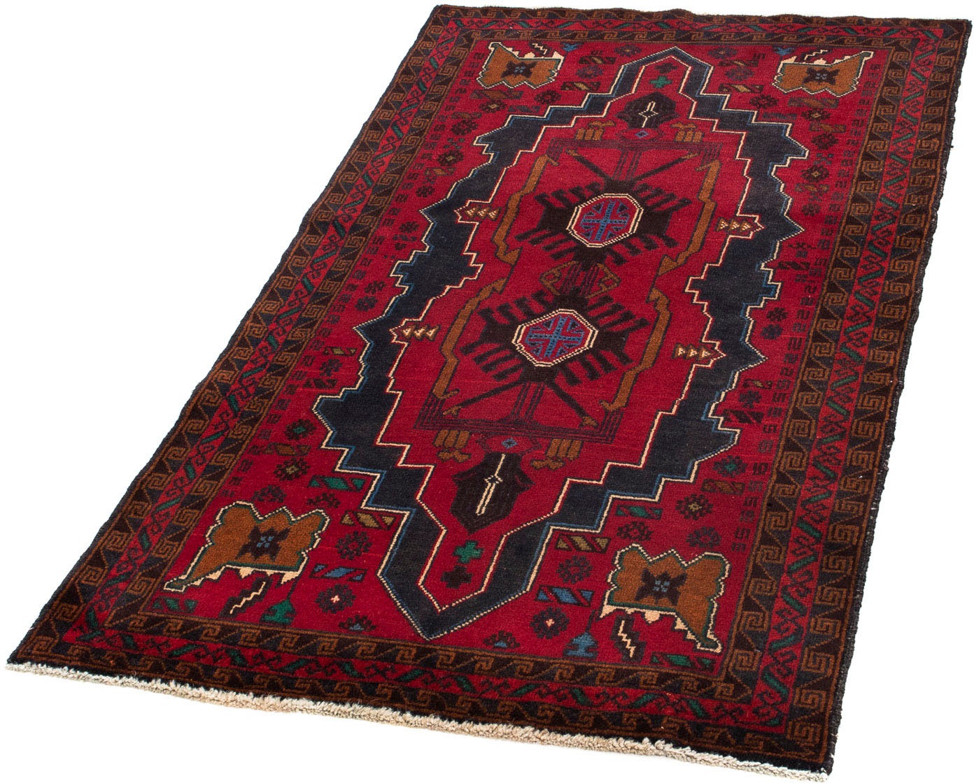 Image of morgenland Orientteppich »Belutsch - 141 x 80 cm - dunkelrot«, rechteckig, 8 mm Höhe, Wohnzimmer, Handgeknüpft, Einzelstück mit Zertifikat bei Ackermann Versand Schweiz