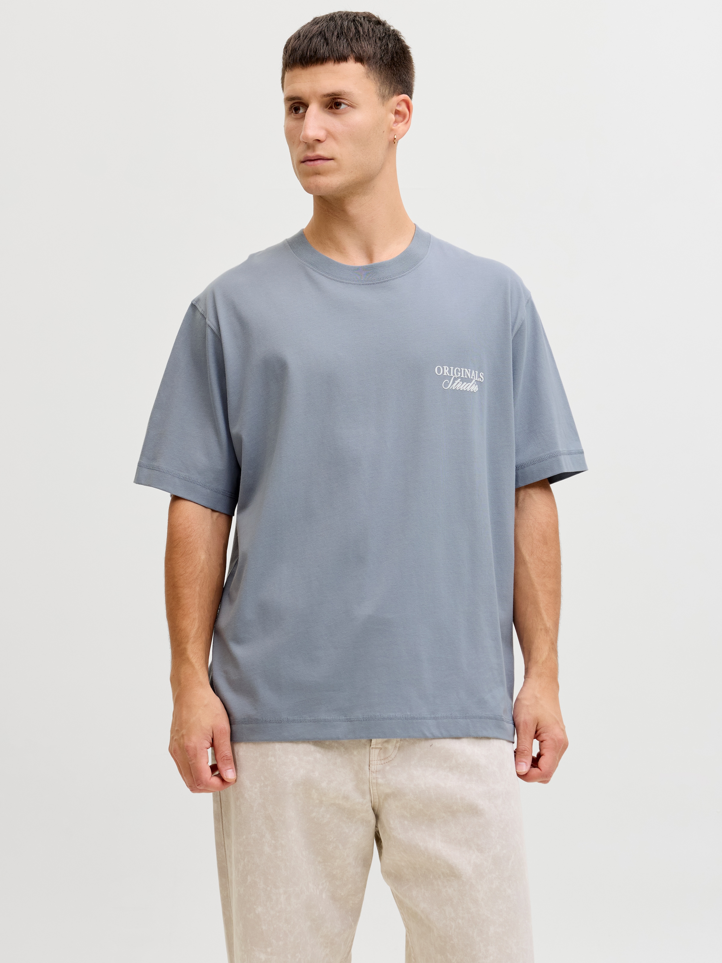 Image of Jack & Jones Rundhalsshirt "JORNORREBRO TYPO TEE SS CREW NECK NOOS" Baumwolle, relaxed fit