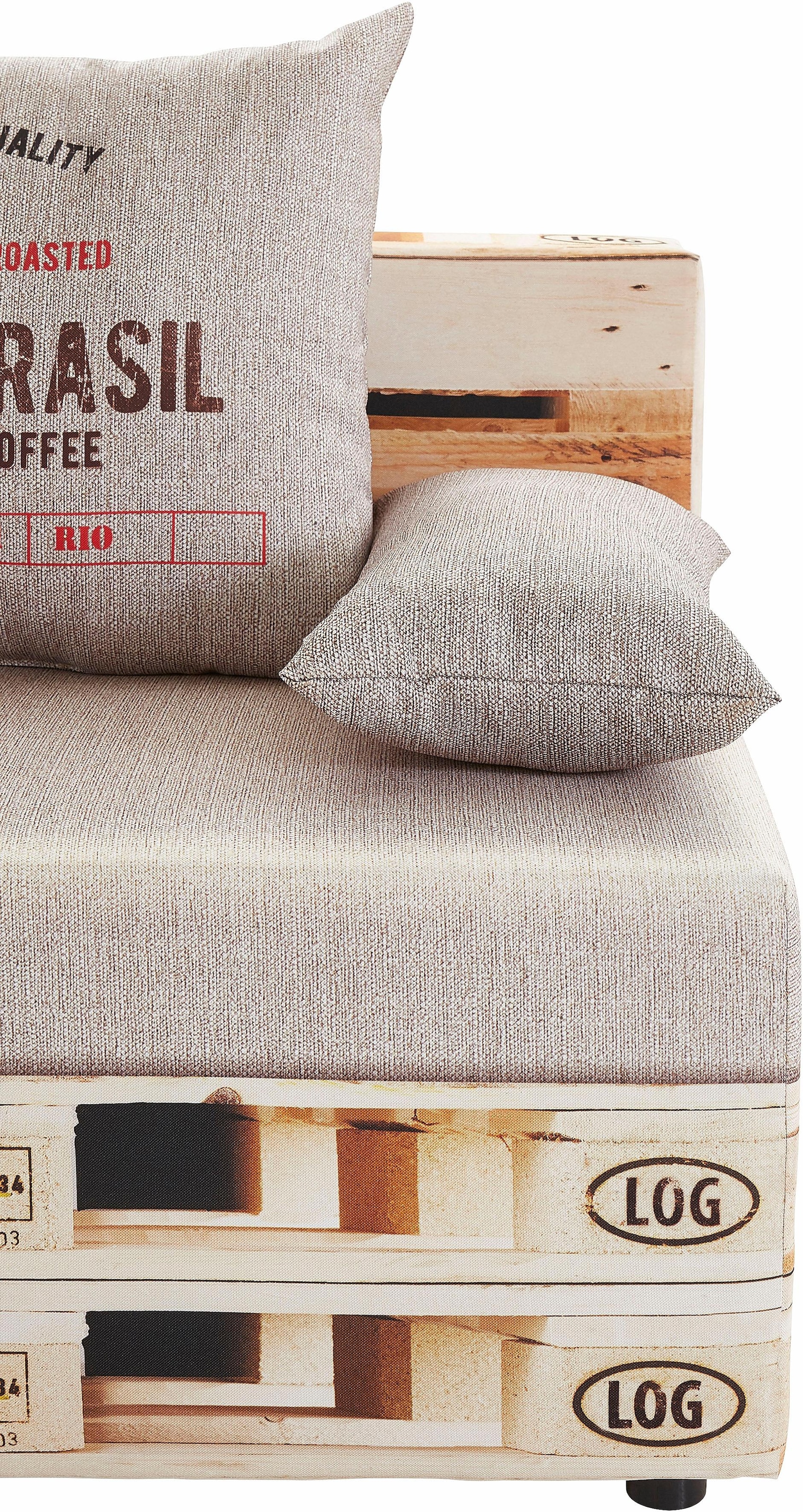 exxpo - sofa fashion Canapé-lit »Extravagantes Sofa für Individualisten mit Bettfunktion und Bettkasten« in aussergewöhnlichen Bezugsvarianten, Solitärmöbel