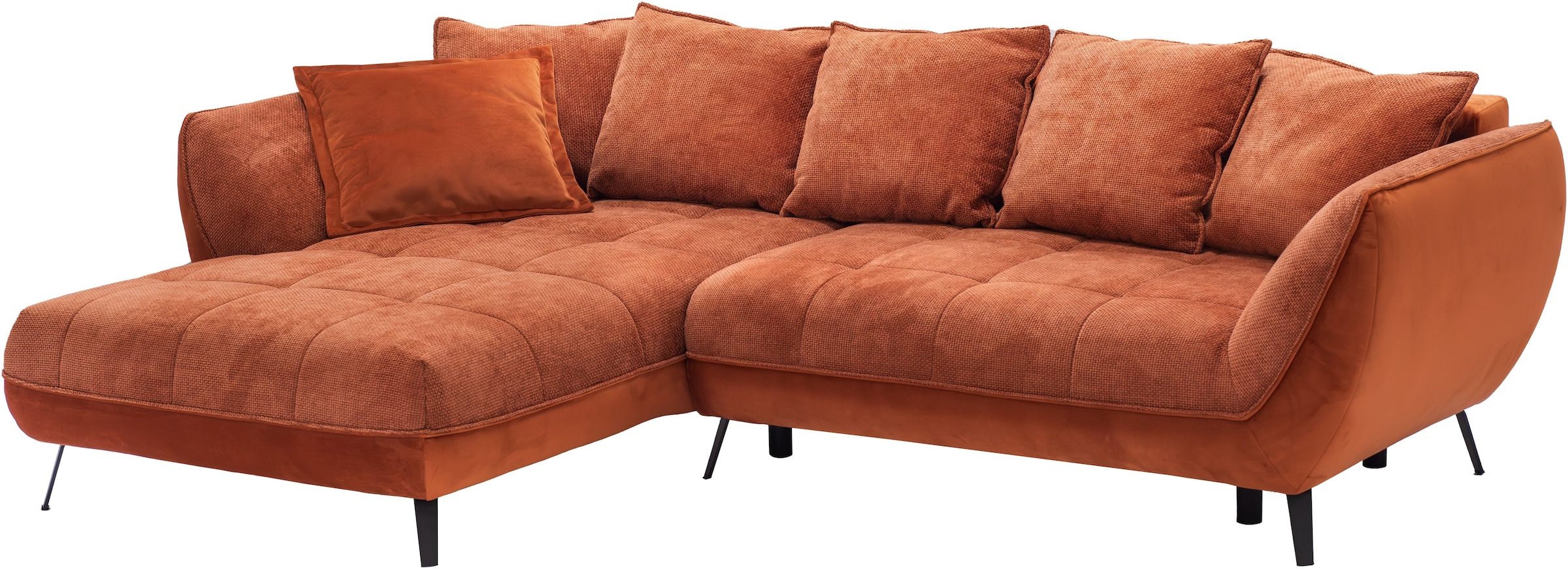 exxpo - sofa fashion Canapé d'angle »Midway mit einfacher Easy-Lift-Bettfunktion, bequem und modern« inkl. Bettfunktion und praktischem Bettkasten, L-Form