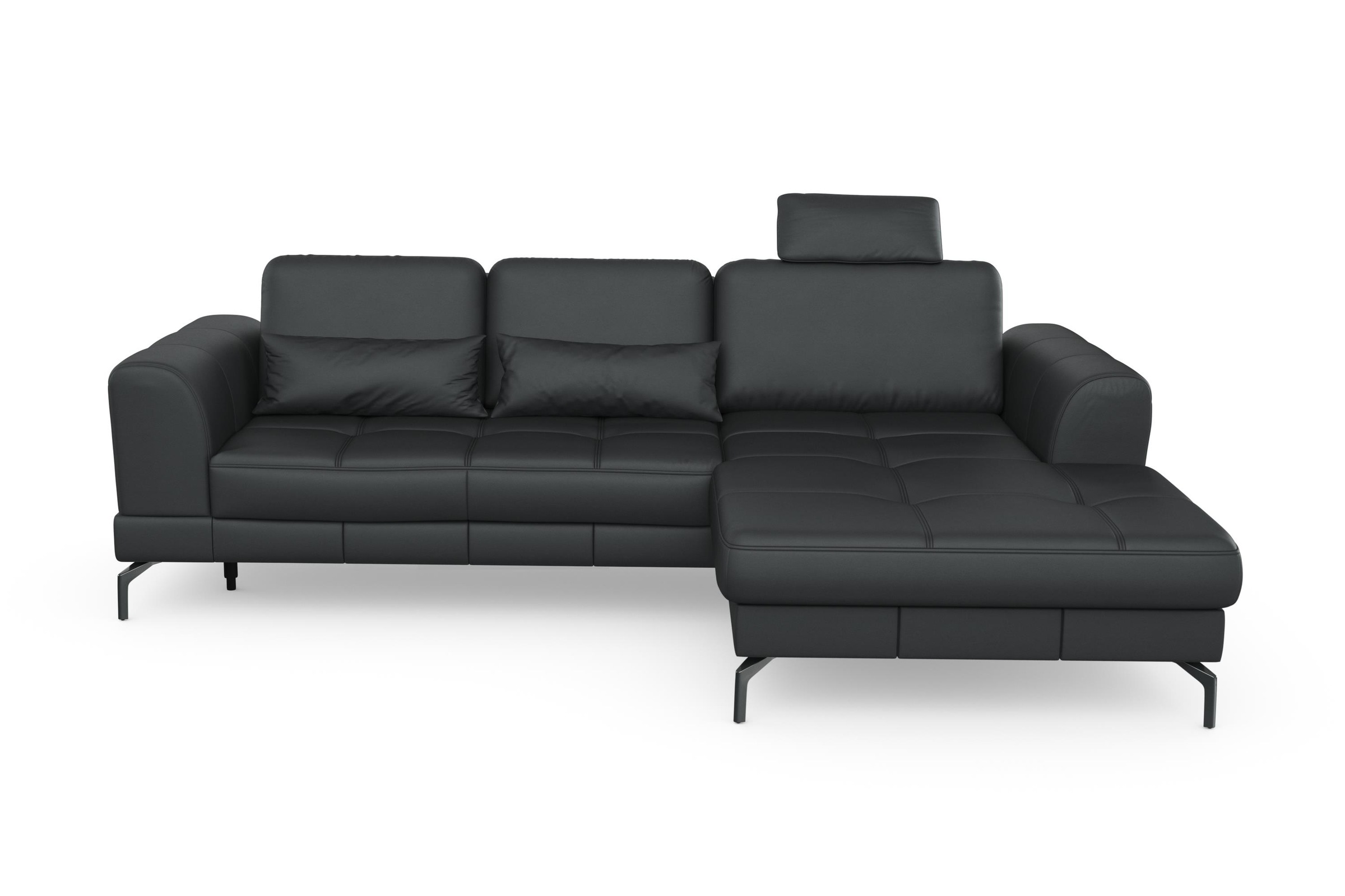 sit&more Ecksofa »Bendigo L-Form«, inklusive Sitztiefenverstellung, Bodenfreiheit 15 cm, 2 Fussfarben