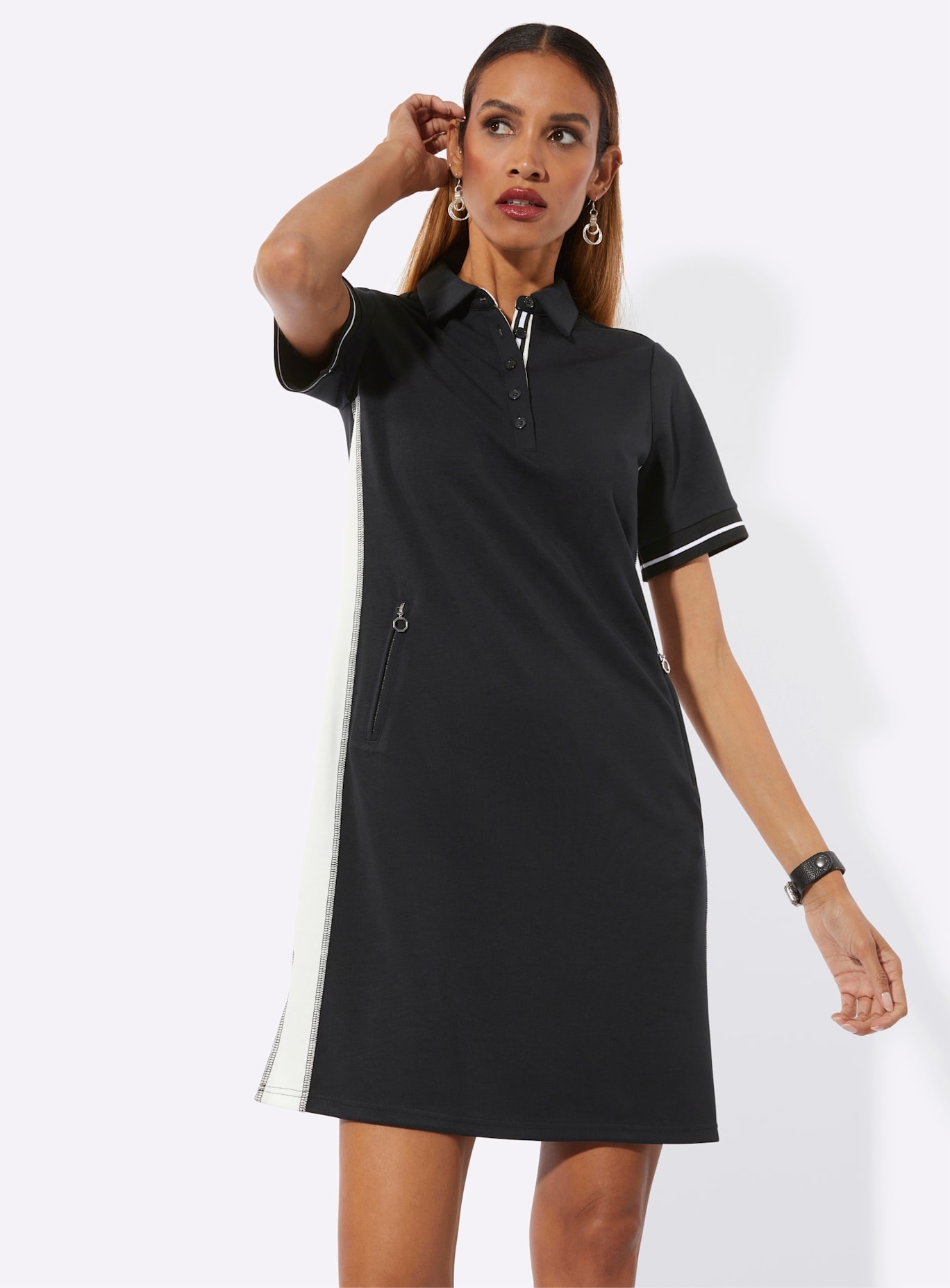 creation L Shirtkleid »Modal-Mix-Polokleid«