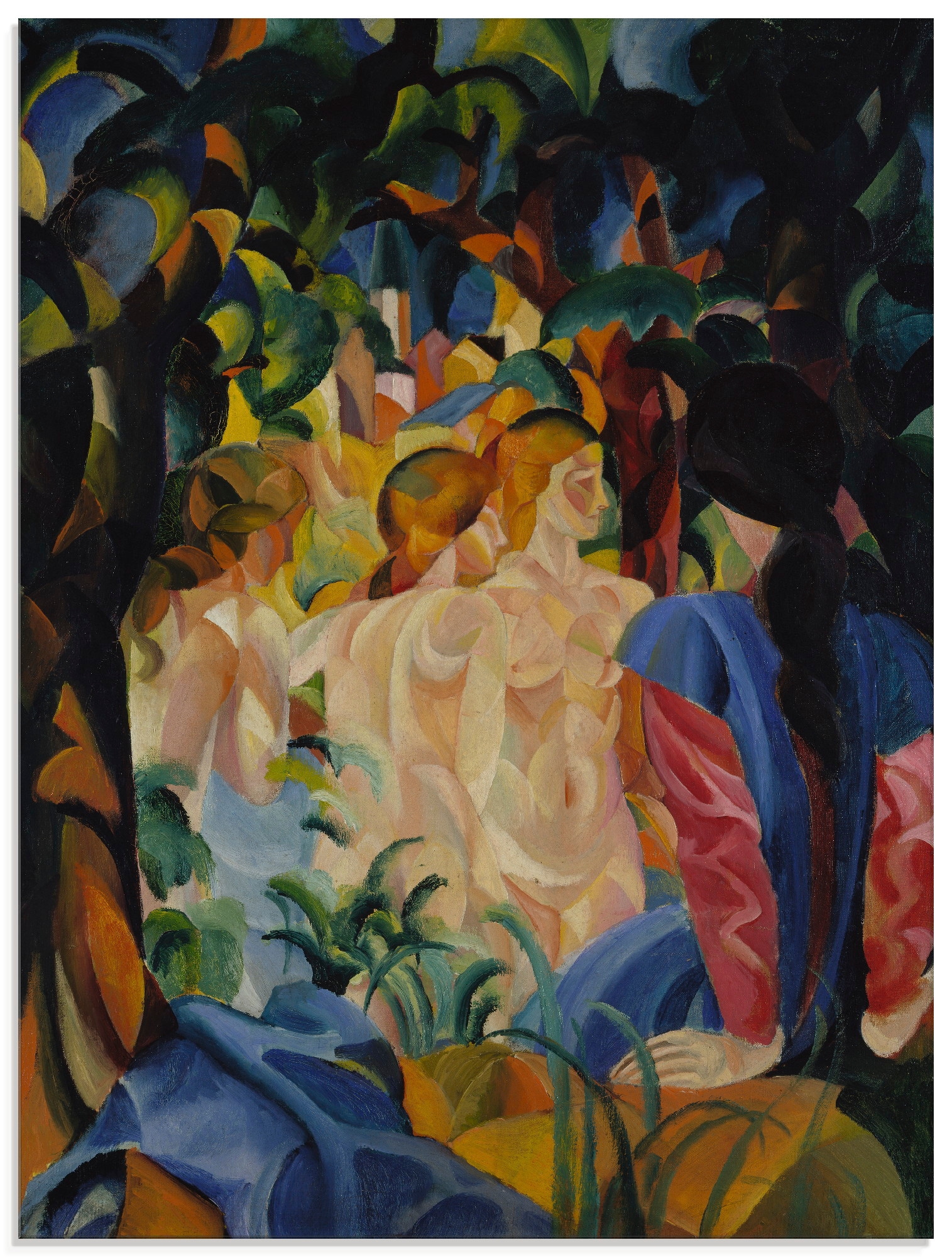 Glasbild »Badende Mädchen. 1913.«, Frau, (1 St.), in verschiedenen Grössen