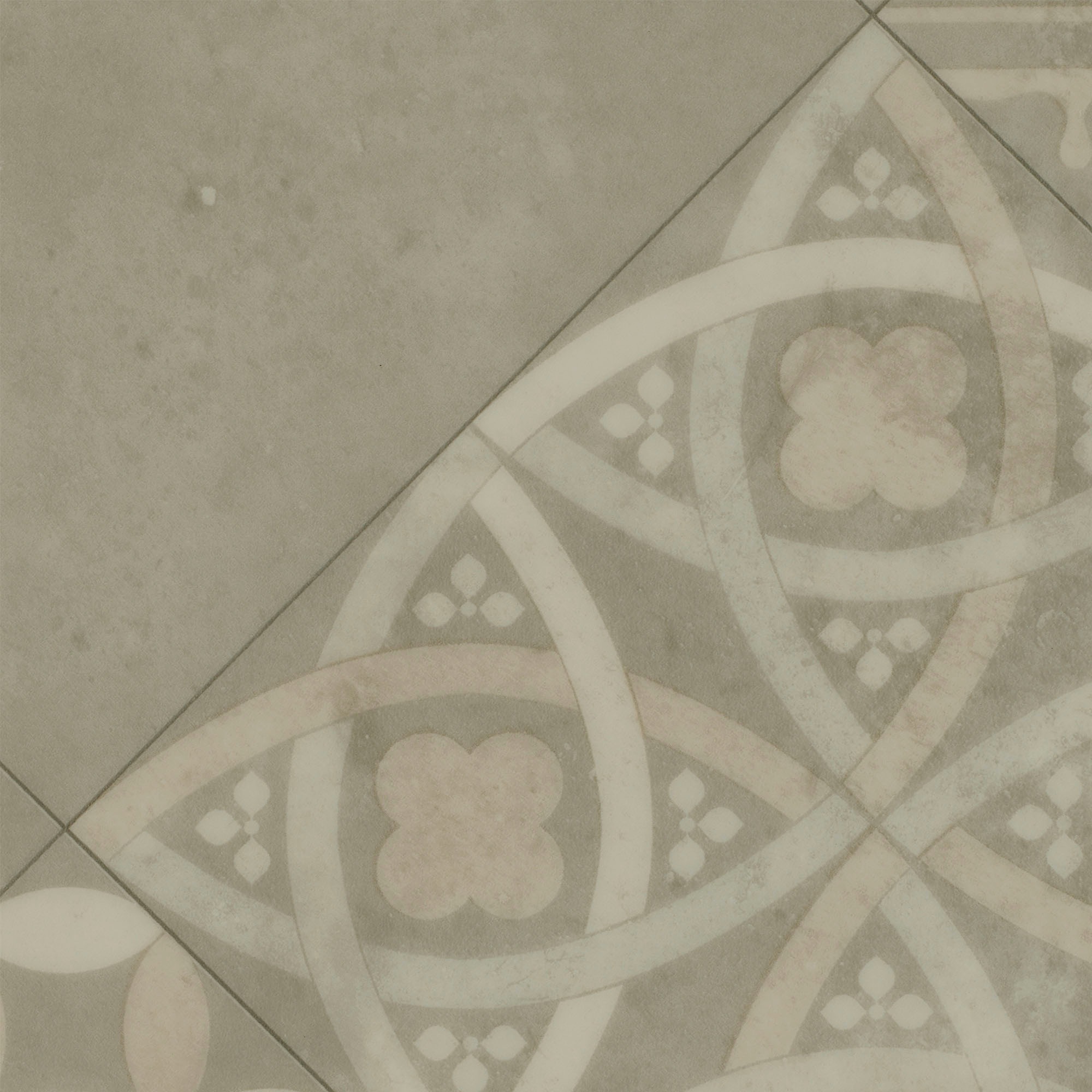 Image of Bodenmeister Vinylboden »PVC Bodenbelag Fliesenoptik Retro diagonal beige grau«, Meterware, Breite 200/300/400 cm bei Ackermann Versand Schweiz