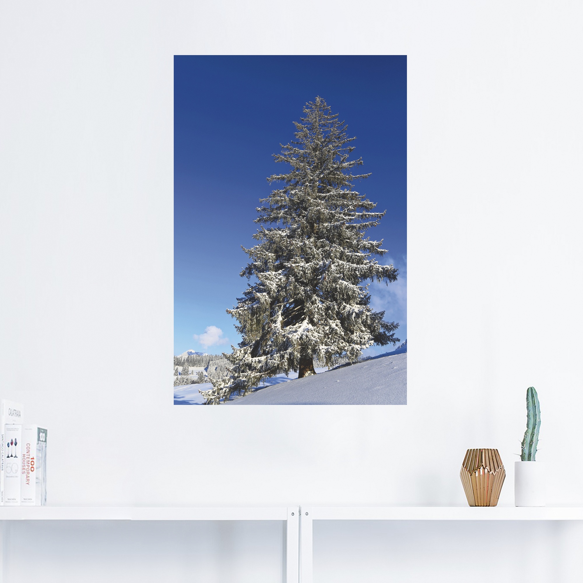 Image of Artland Wandbild »Winterlandschaft im Allgäu«, Bäume, (1 St.), in vielen Grössen & Produktarten - Alubild / Outdoorbild für den Aussenbereich, Leinwandbild, Poster, Wandaufkleber / Wandtattoo auch für Badezimmer geeignet bei Ackermann Versand Schweiz