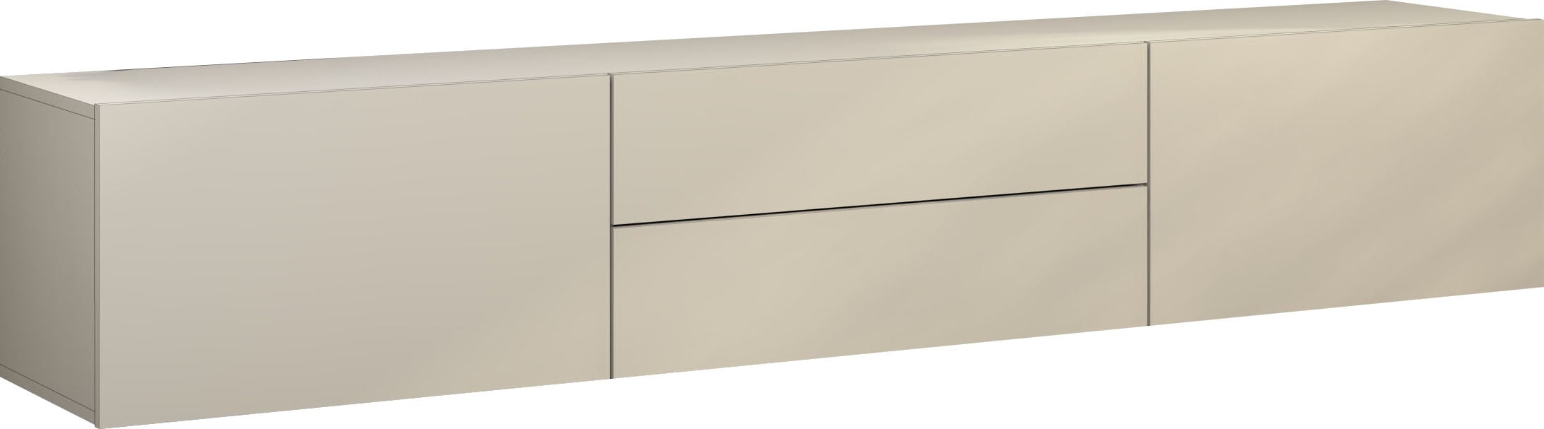 Image of borchardt Möbel Lowboard "Sophia, TV-Schrank Breite 200 cm" Breite 200 cm mit 2 Klappen und 2 Schubkästen, stehend und hängend
