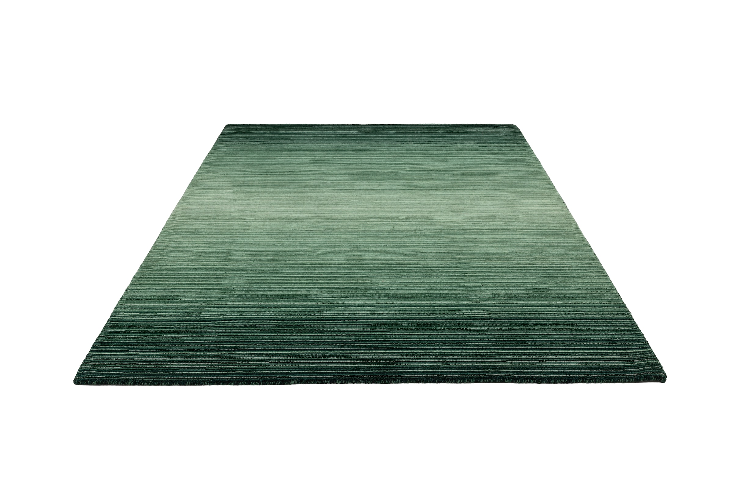 GOODproduct Tapis en laine »Tyllan, Handgefertigt, reine Wolle« Rectangulaire 14 mm Höhe dégradé de couleurs, chiné, salon, chambre, salle à manger