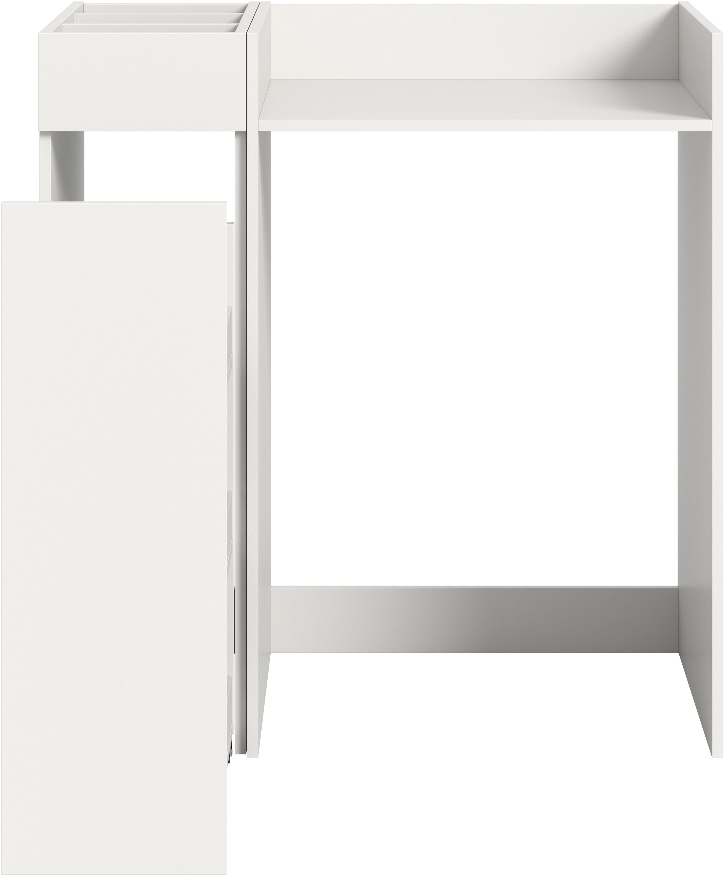 welltime Badmöbel-Set »FALAS, TOPSELLER!, 2-teilig, Hauswirtschaftsraum Set, Breite 95 cm« Set, bestehend aus: Waschmaschinenumbauschrank und Standregal, 2 Stk. tlg.