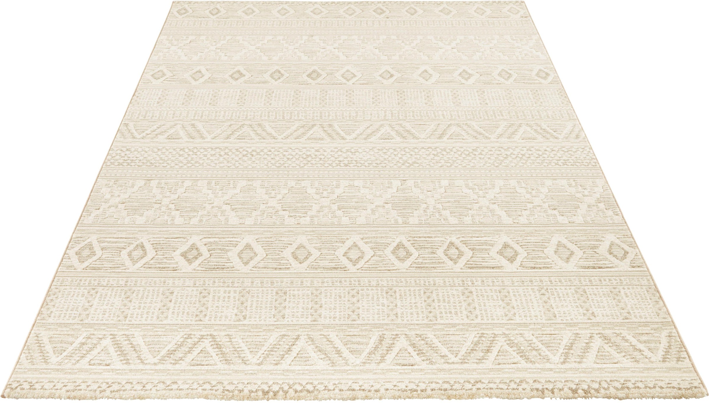 Image of ELLE DECORATION Teppich »Roanne«, rechteckig, 11 mm Höhe, Dichter, weicher Kurzflor, Boho-Ethno Look, Wohnzimmer, Schlafzimmer oder Arbeitszimmer, und Pflegeleicht bei Ackermann Versand Schweiz
