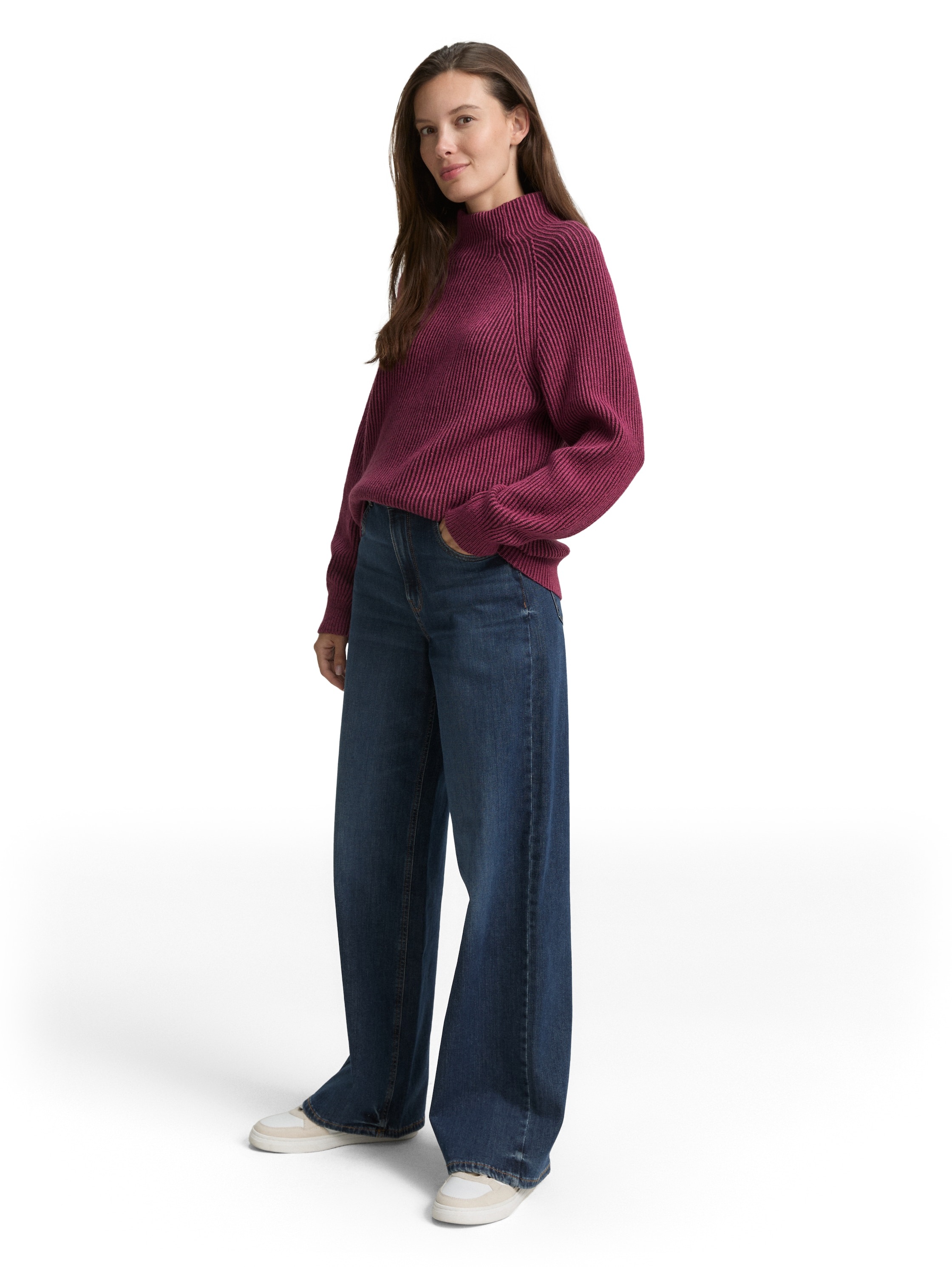 TOM TAILOR Strickpullover, mit Rippstruktur