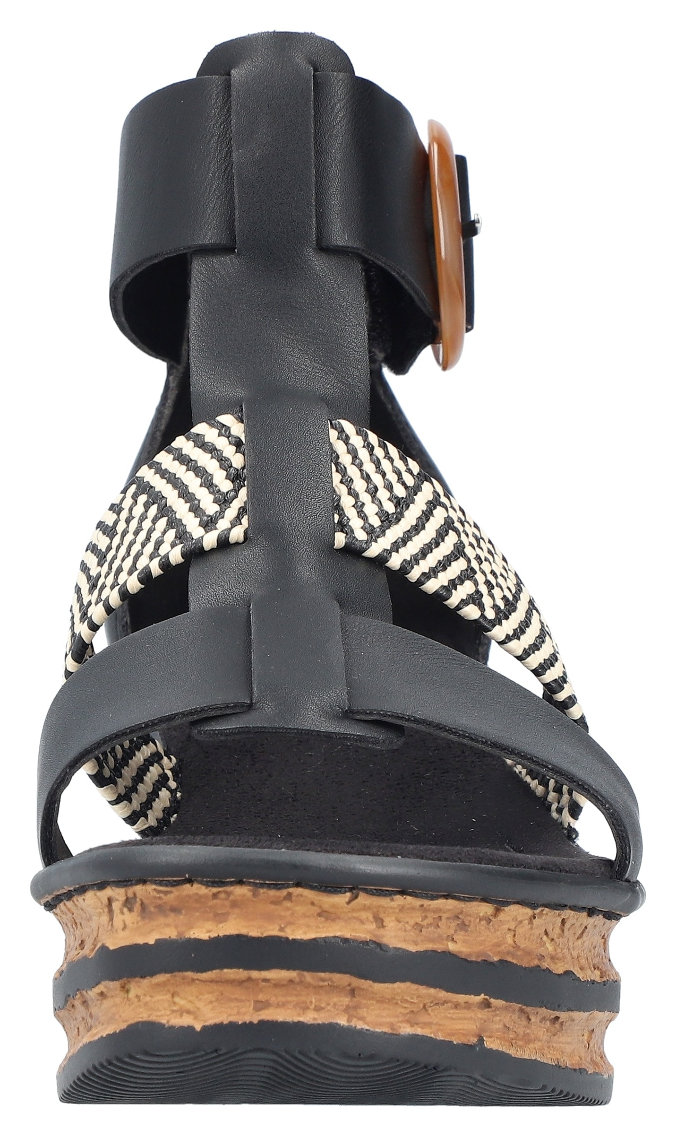 Rieker Sandales compensées  Sommerschuh, Plateausandalette, Sandale mit modischem 6 cm Keilabsatz