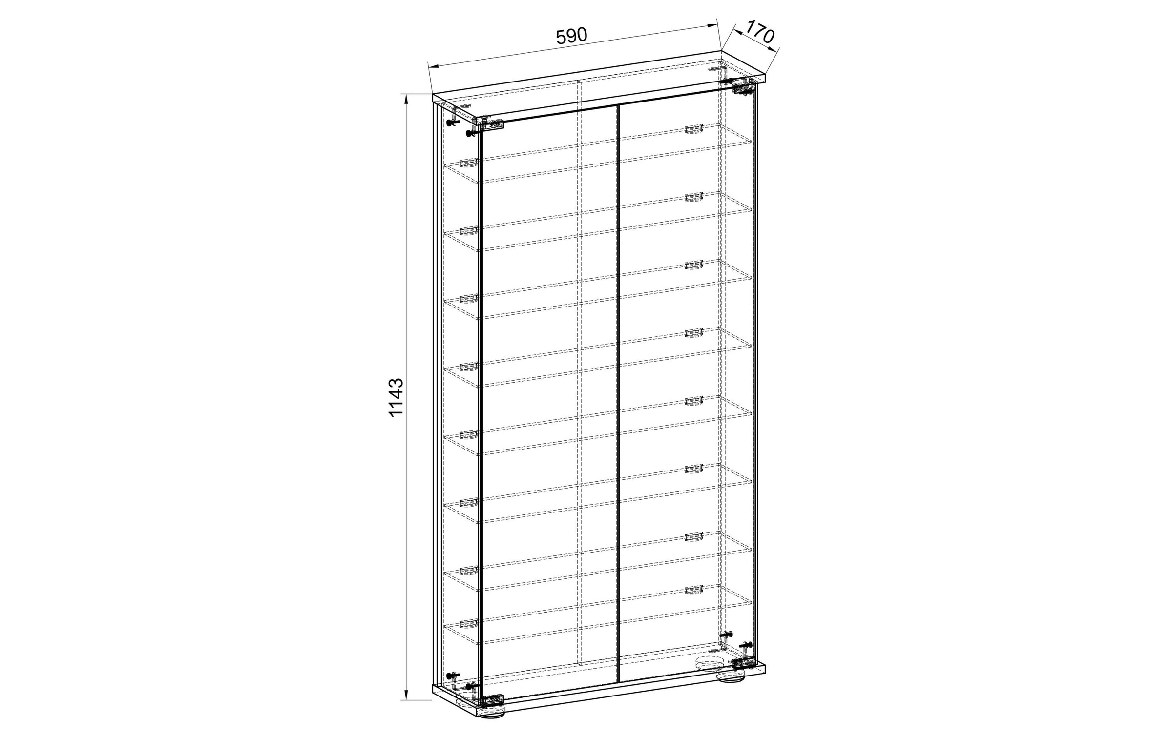 Image of VCM Vitrine "Stelas L 59 x 114 cm"