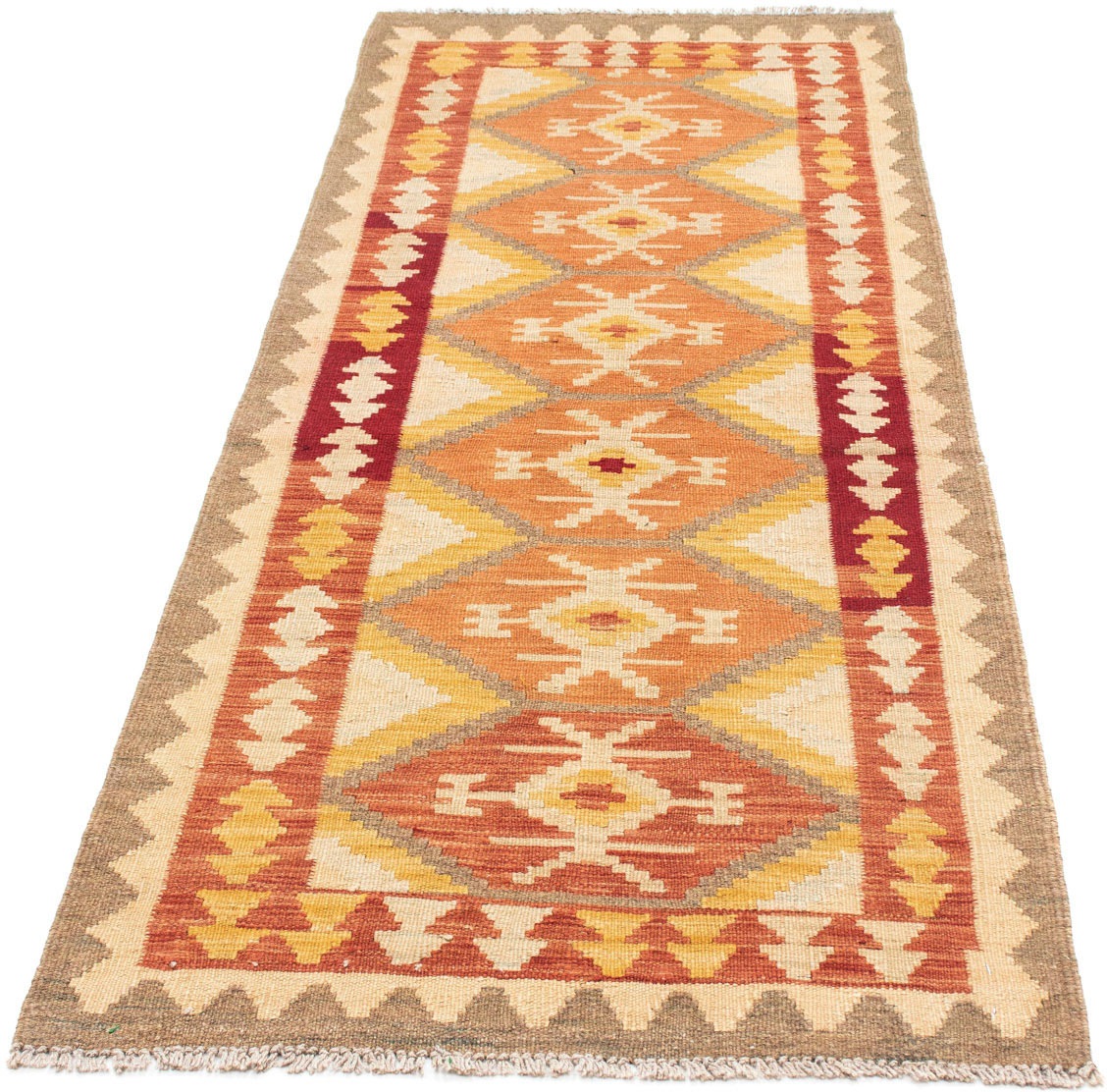 Image of morgenland Läufer »Kelim Medaillon Beige 190 x 71 cm«, rechteckig, 0,4 mm Höhe, OrientOptik bei Ackermann Versand Schweiz