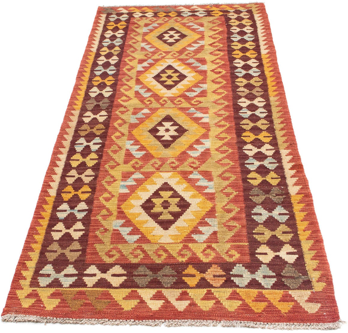 Image of morgenland Läufer »Kelim Medaillon Rosso 204 x 77 cm«, rechteckig, 0,4 mm Höhe, OrientOptik bei Ackermann Versand Schweiz