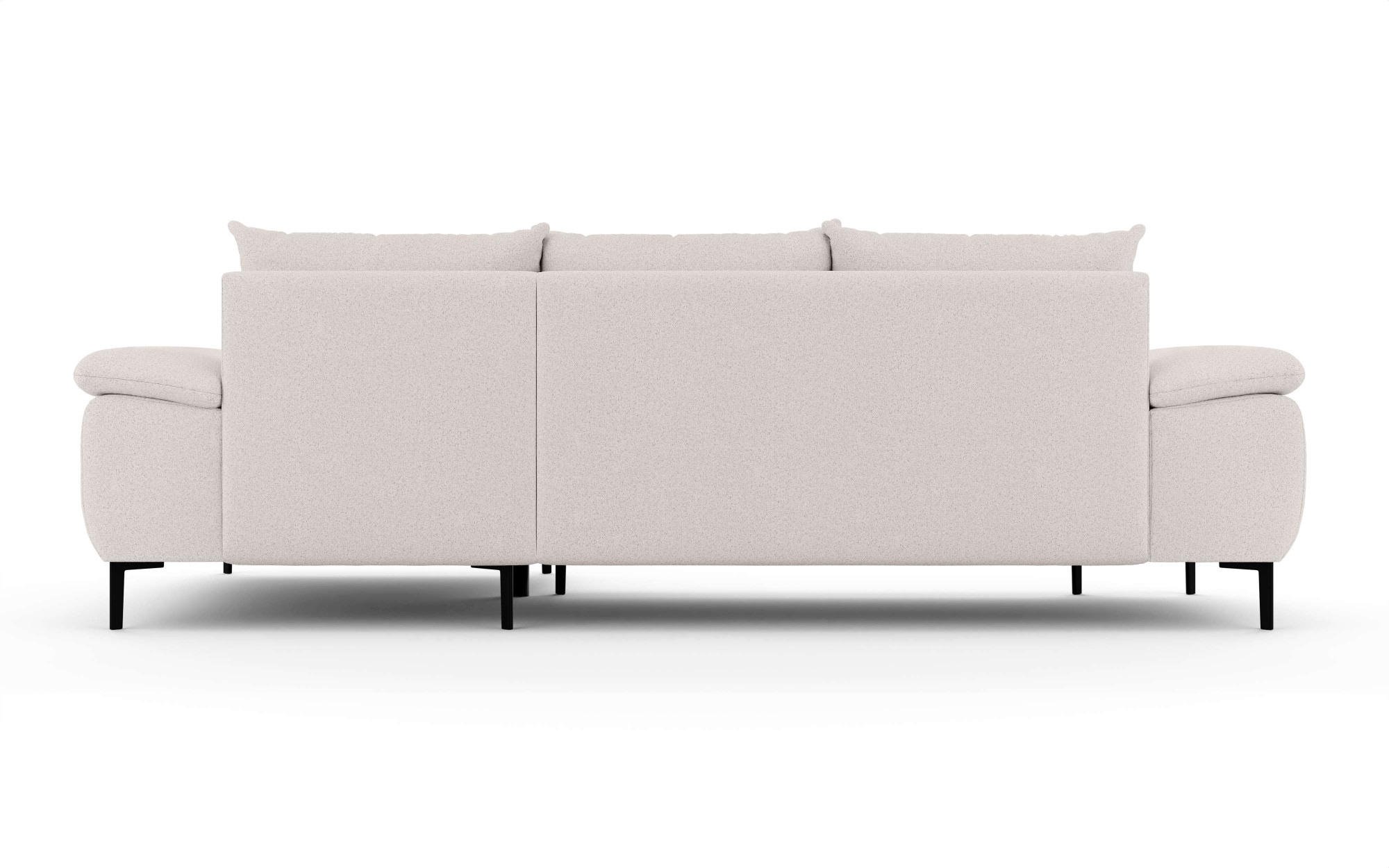 INOSIGN Ecksofa »DROMARA Schlafsofa mit Bettkasten, Masse: B/T/H 277/141/91 cm«, L-Form mit Recamiere rechts/links bestellbar, Wellenunterfederung