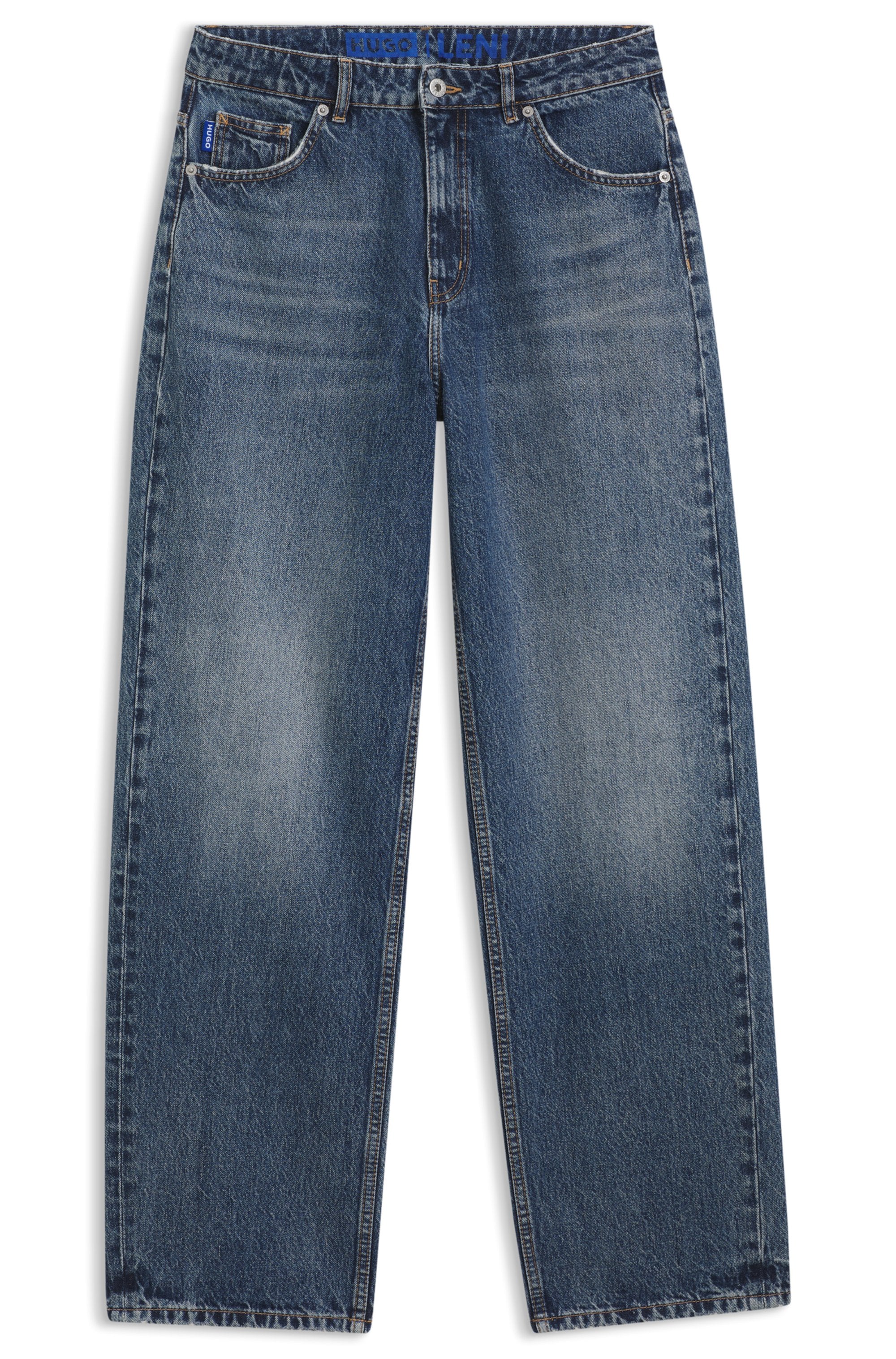 HUGO Jeans à 5 poches »Leni« coupe ample avec taille basse