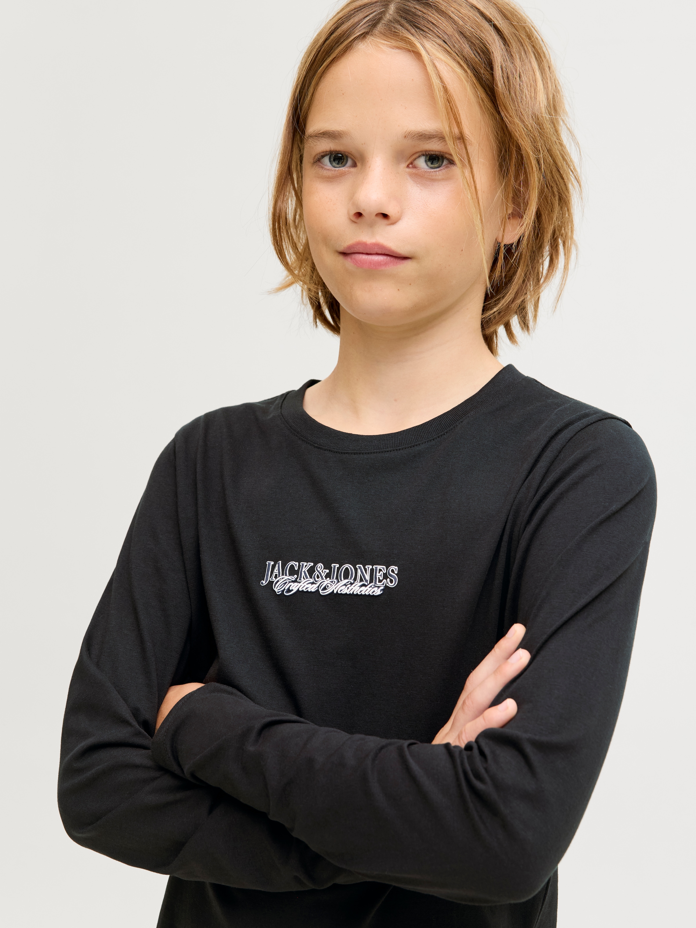 Jack & Jones Junior T-shirt à manches longues »JORBLEECKER MINIMAL TEE LS CREW NE JNR«
