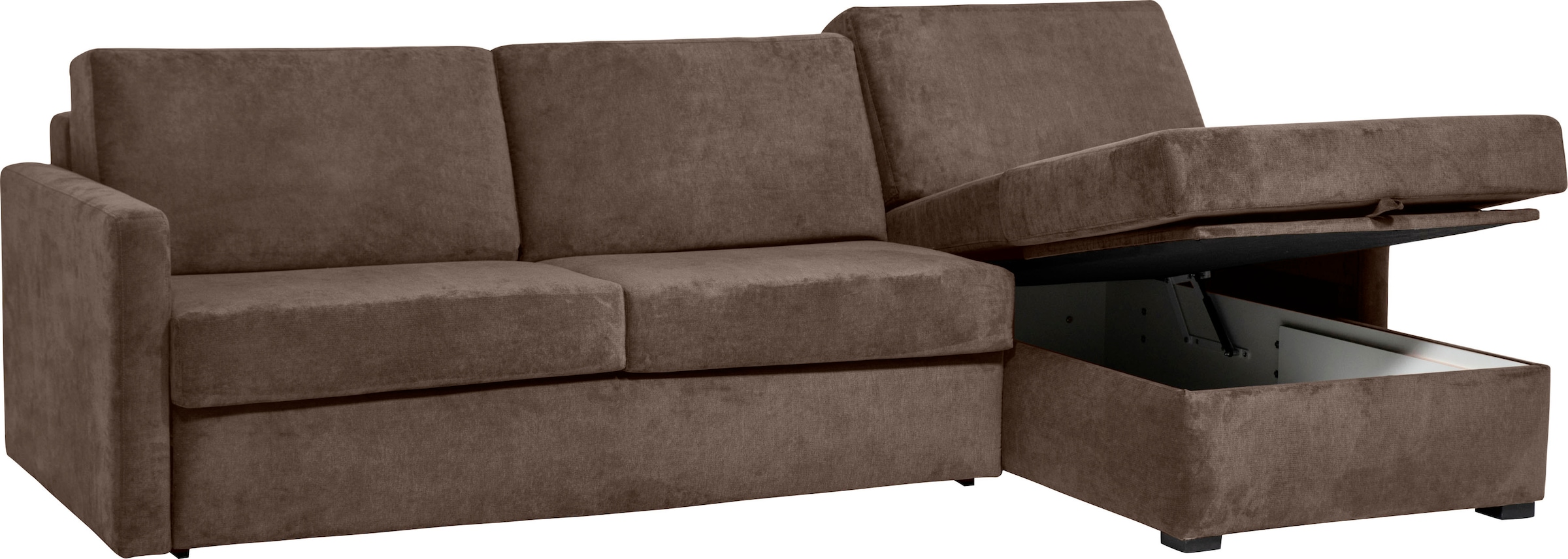 Places of Style Schlafsofa »GOLDPOINT Ecksofa 264 cm, Liegefläche (140/200cm), L-Form,«, Bettfunktion, Bonell-Federkernmatratze und Dauerschläfer-Funktion