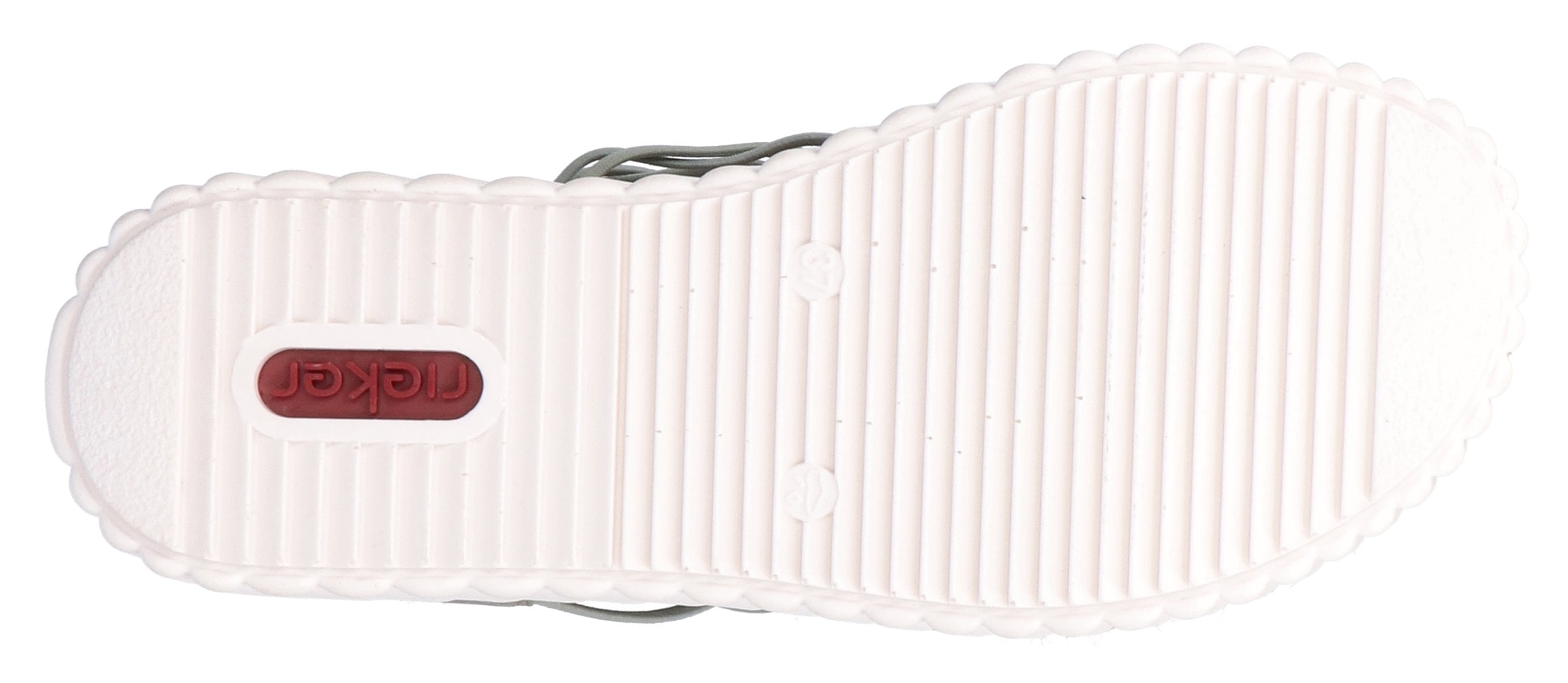 Rieker Plateausandale  , Keilsandalette, Sommerschuh mit Juterahmen an der Laufsohle